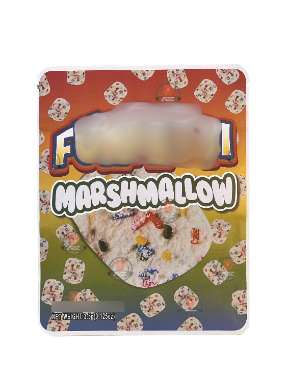 Sprinklez Marshmallow Mylar Bags 3.5g Sticker base Bag -With stickers and labels
