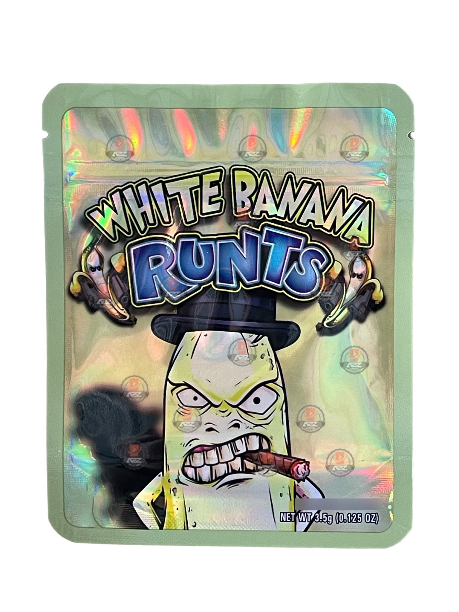 White Banana Runtz 3.5g Mylar Bag Holographic