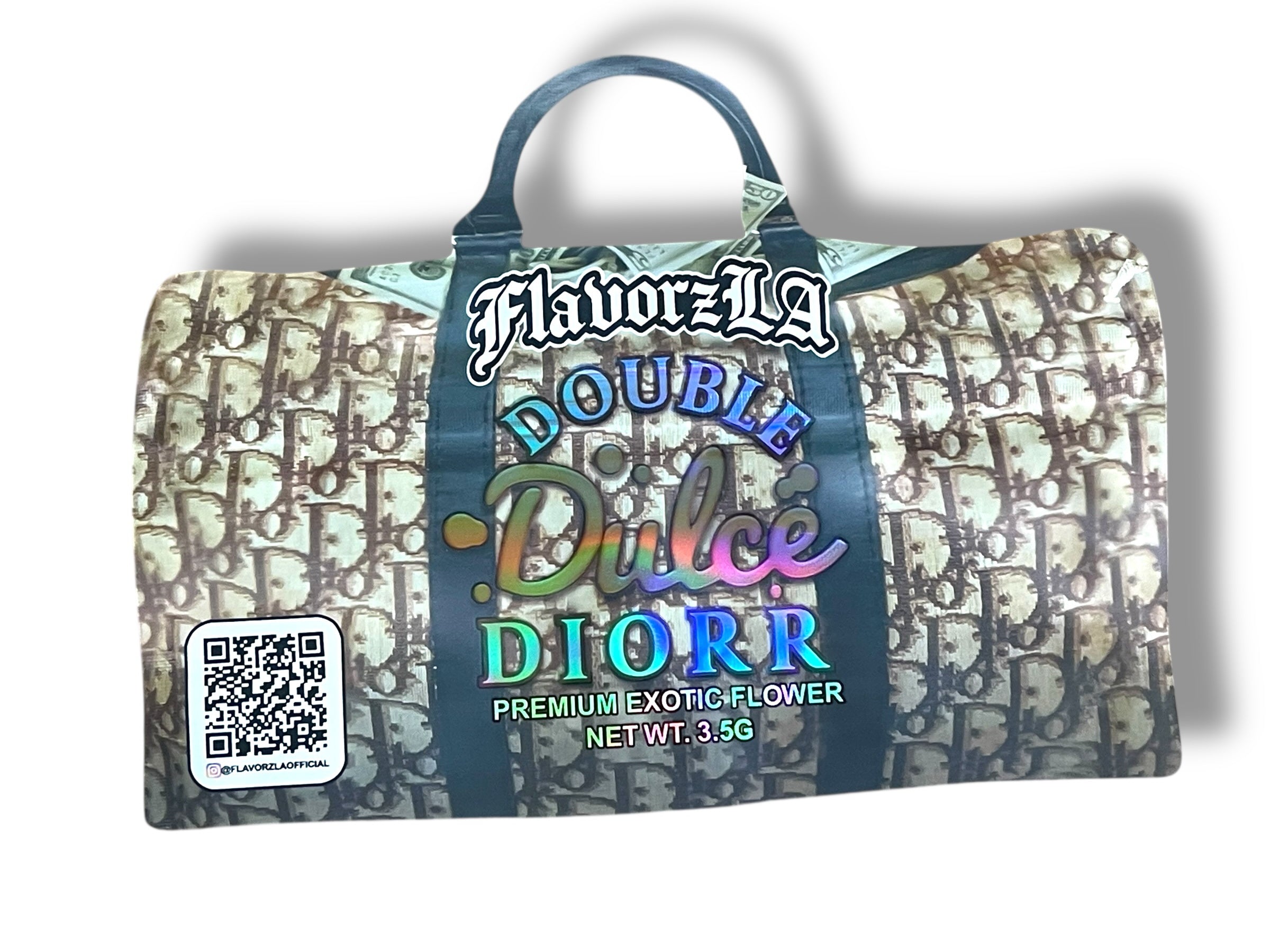 Flavorz LA Double Dulce Diorr Mylar Bag 3.5g shape bags