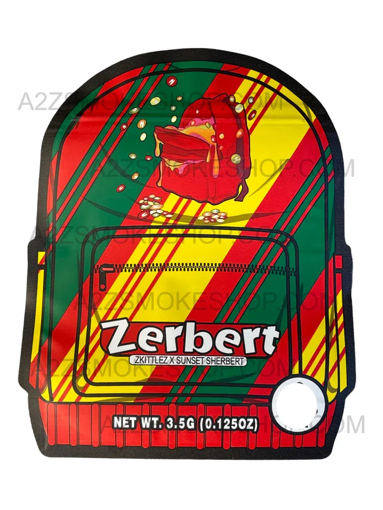 Backpack Boyz Zerbert cut out Mylar zip lock bag 3.5G - Black Unicorn Hub