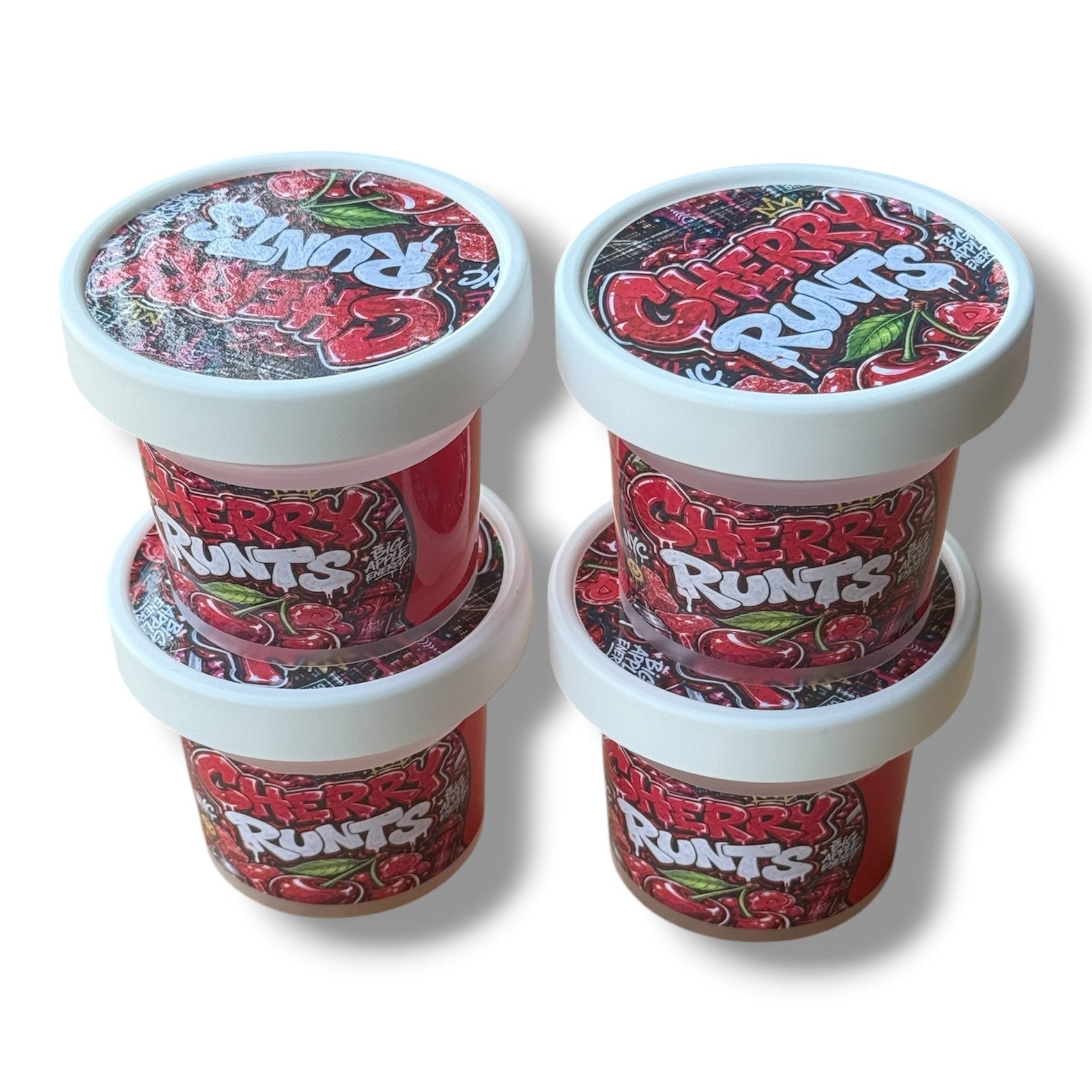 Cherry Runts Ice Cream Style 3.5G Plastic Jars with Display Boxes – Packaging Only (Copy)