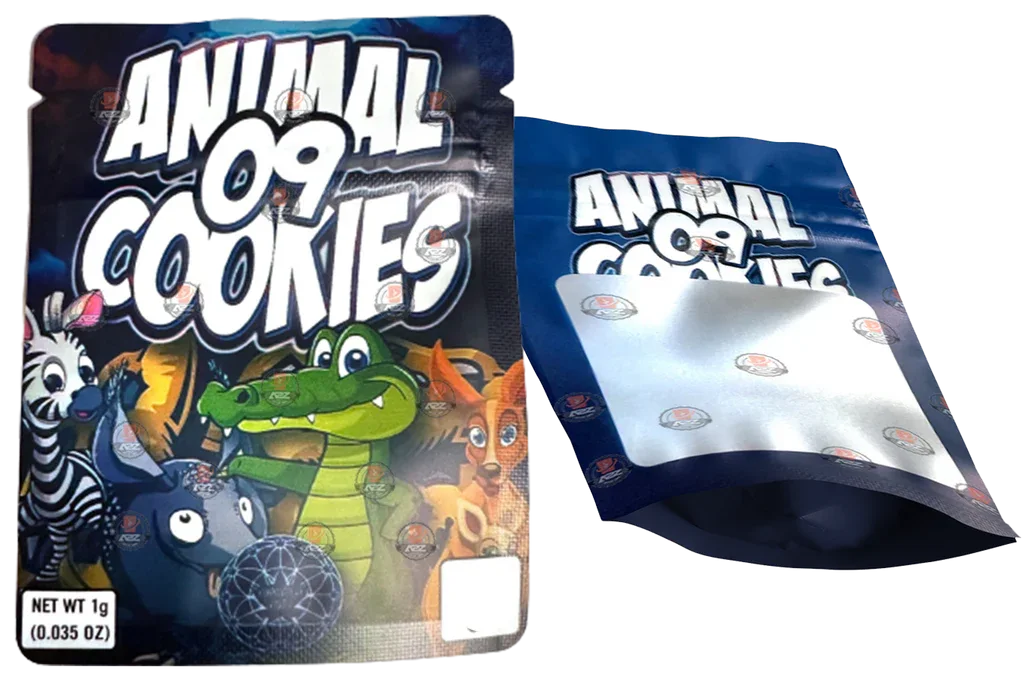 Animal 09 Cookies 1 gram Mylar bag Packaging Only- With window - Black Unicorn Hub