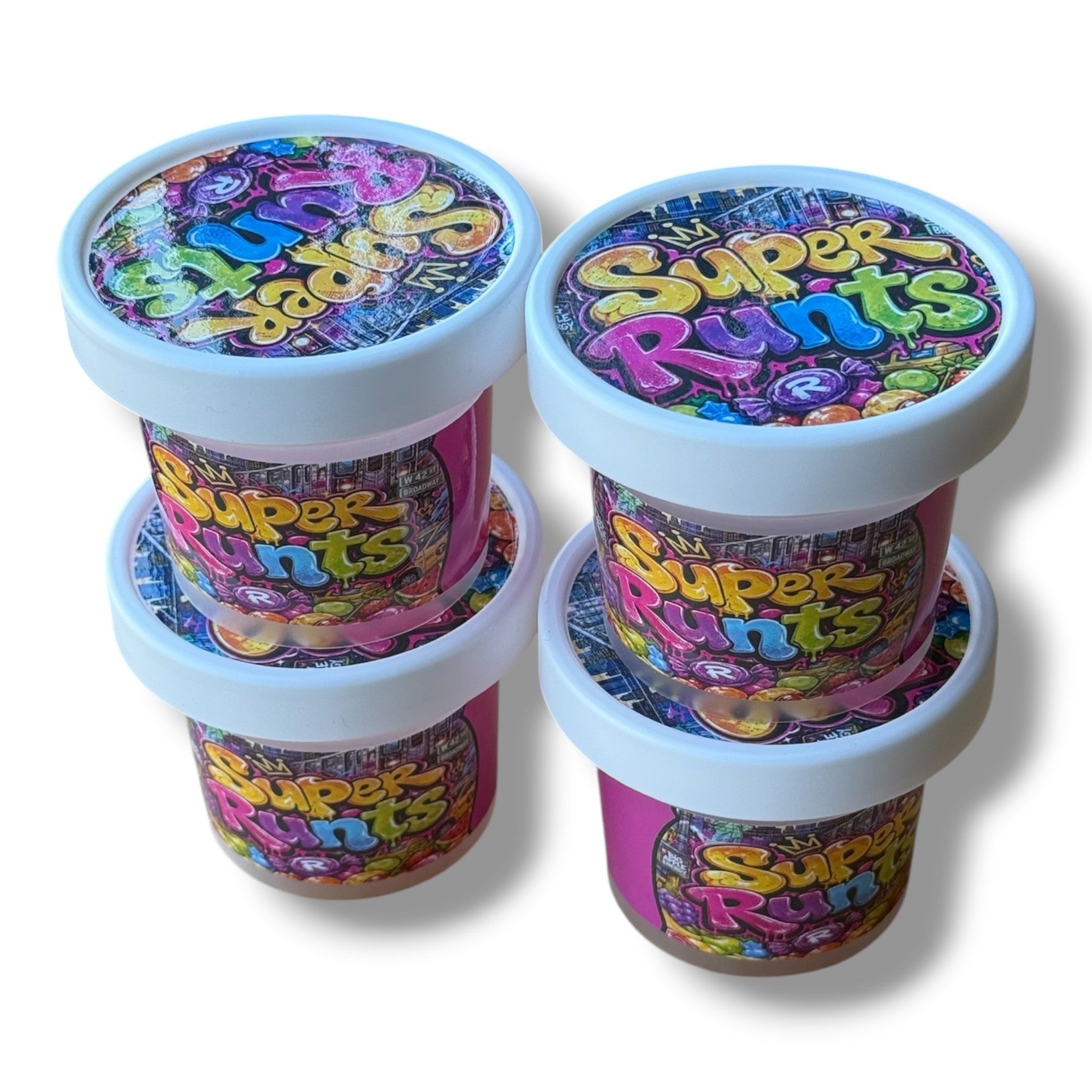 Super Runts Ice Cream Style 3.5G Plastic Jars with Display Boxes – Packaging Only
