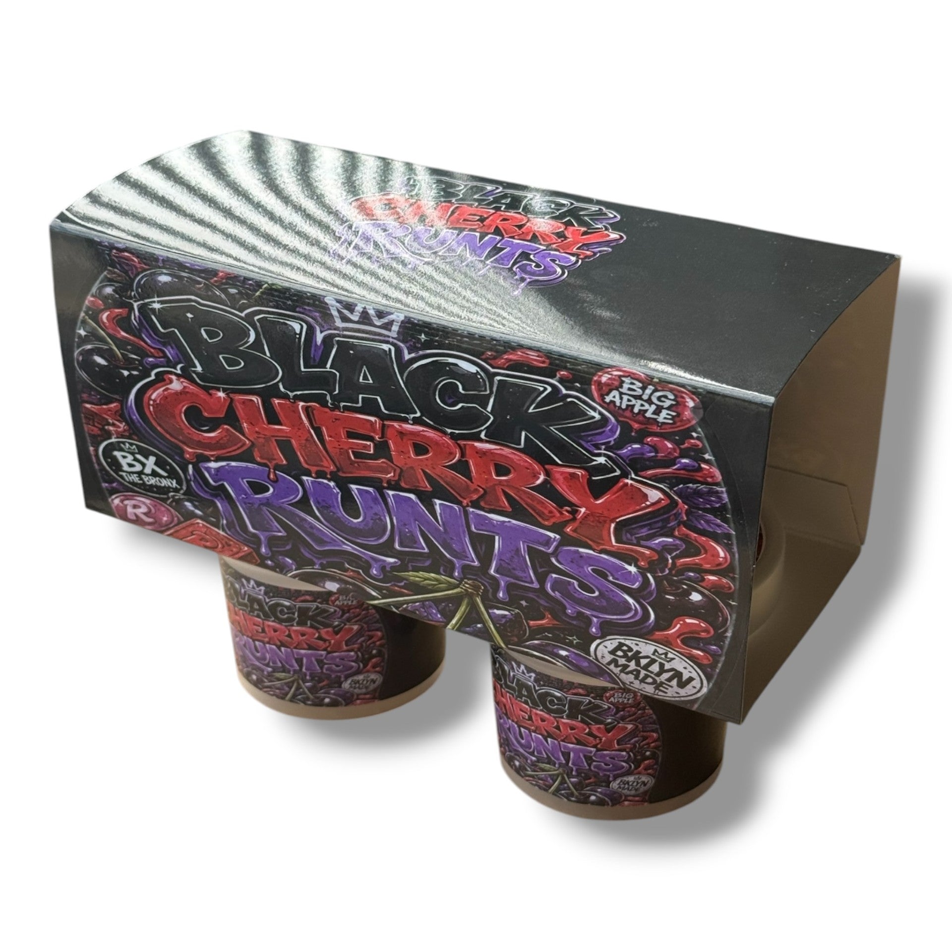 Black Cherry Runts Ice Cream Style 3.5G Plastic Jars with Display Boxes – Packaging Only (Copy) (Copy)
