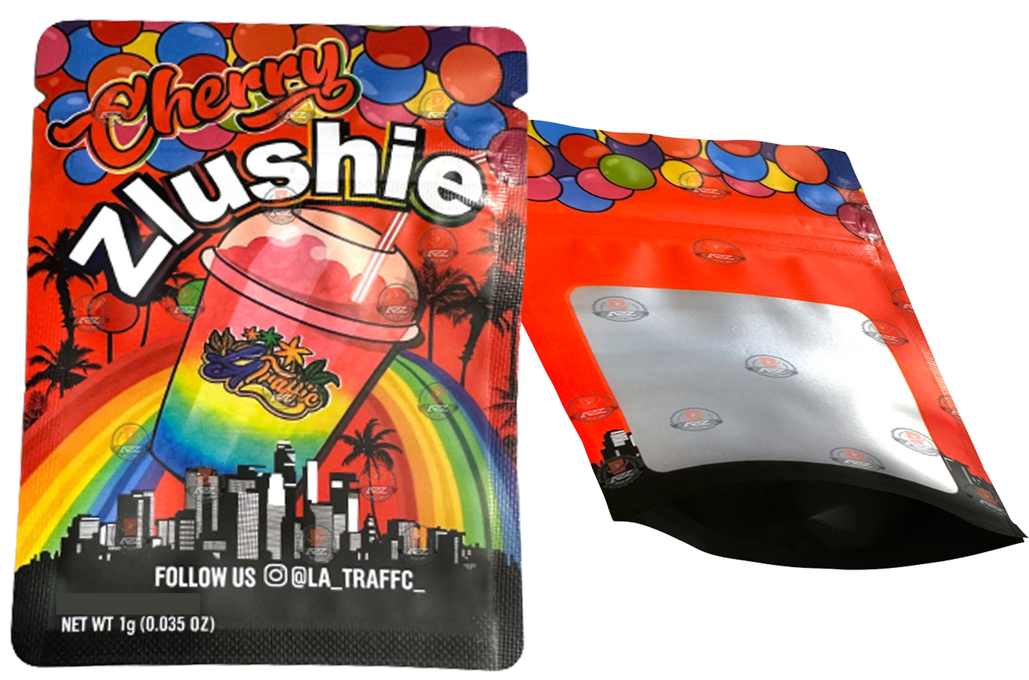 Cherry Zlushie 1 gram Mylar bag Packaging Only- With window