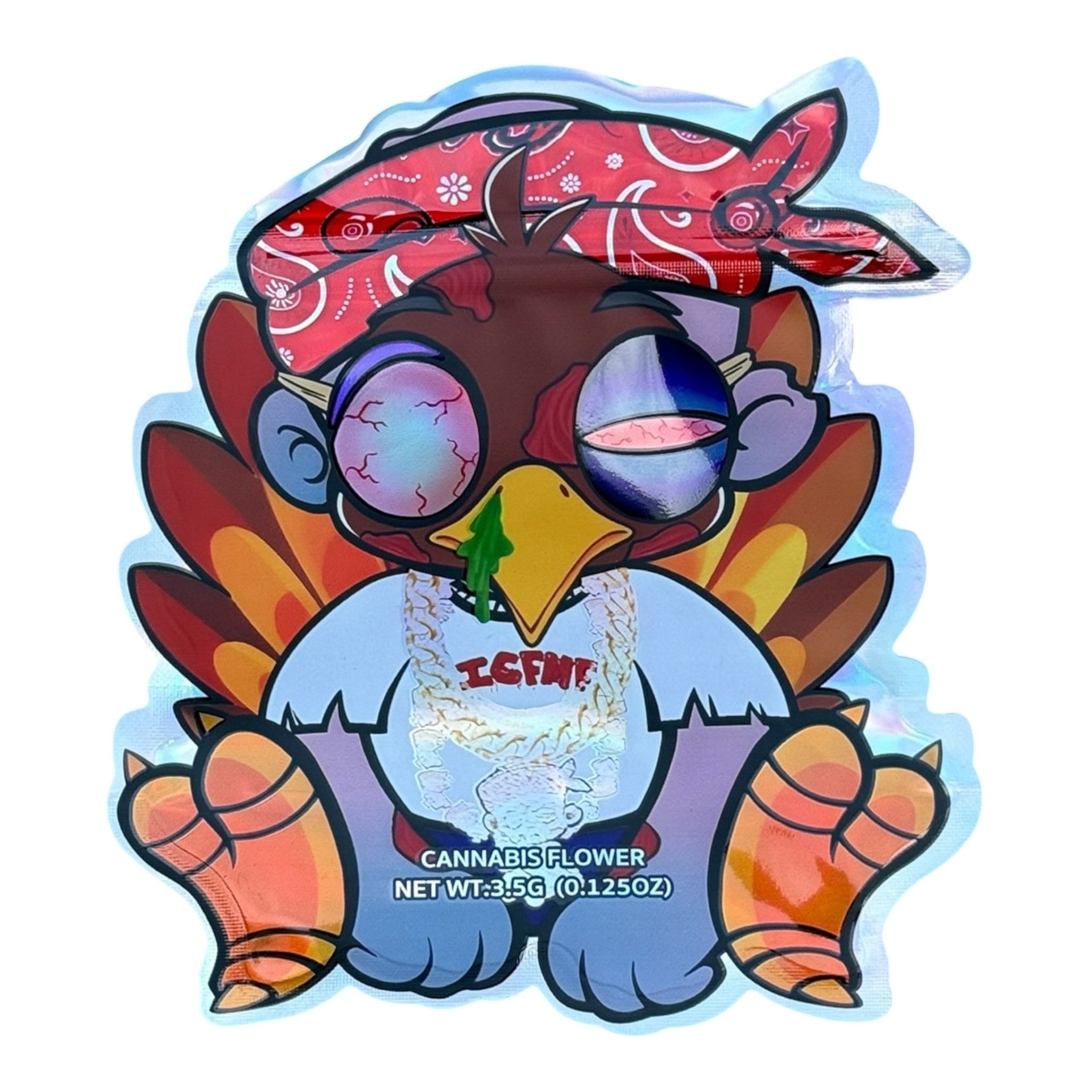 ICFMF Baby Turkey 3.5g Mylar Bags & Boxes with Window High Tolerance