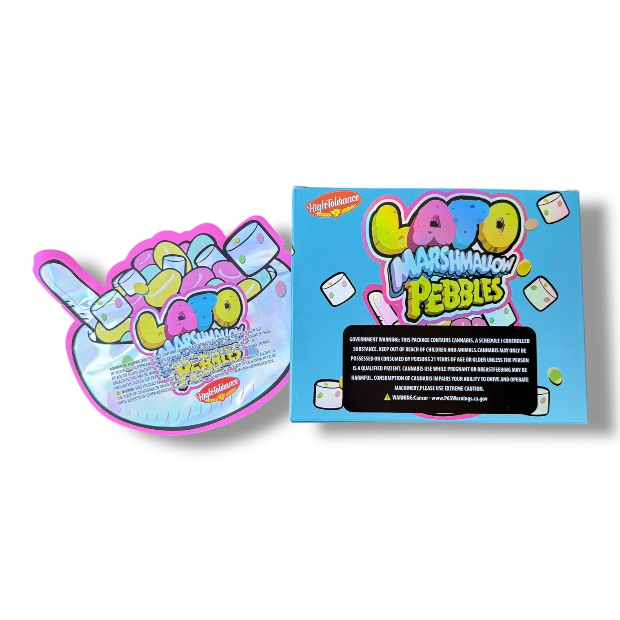 Lato Marshmallow Mylar Bags with Boxes 3.5g Box Packaging High Tolerance