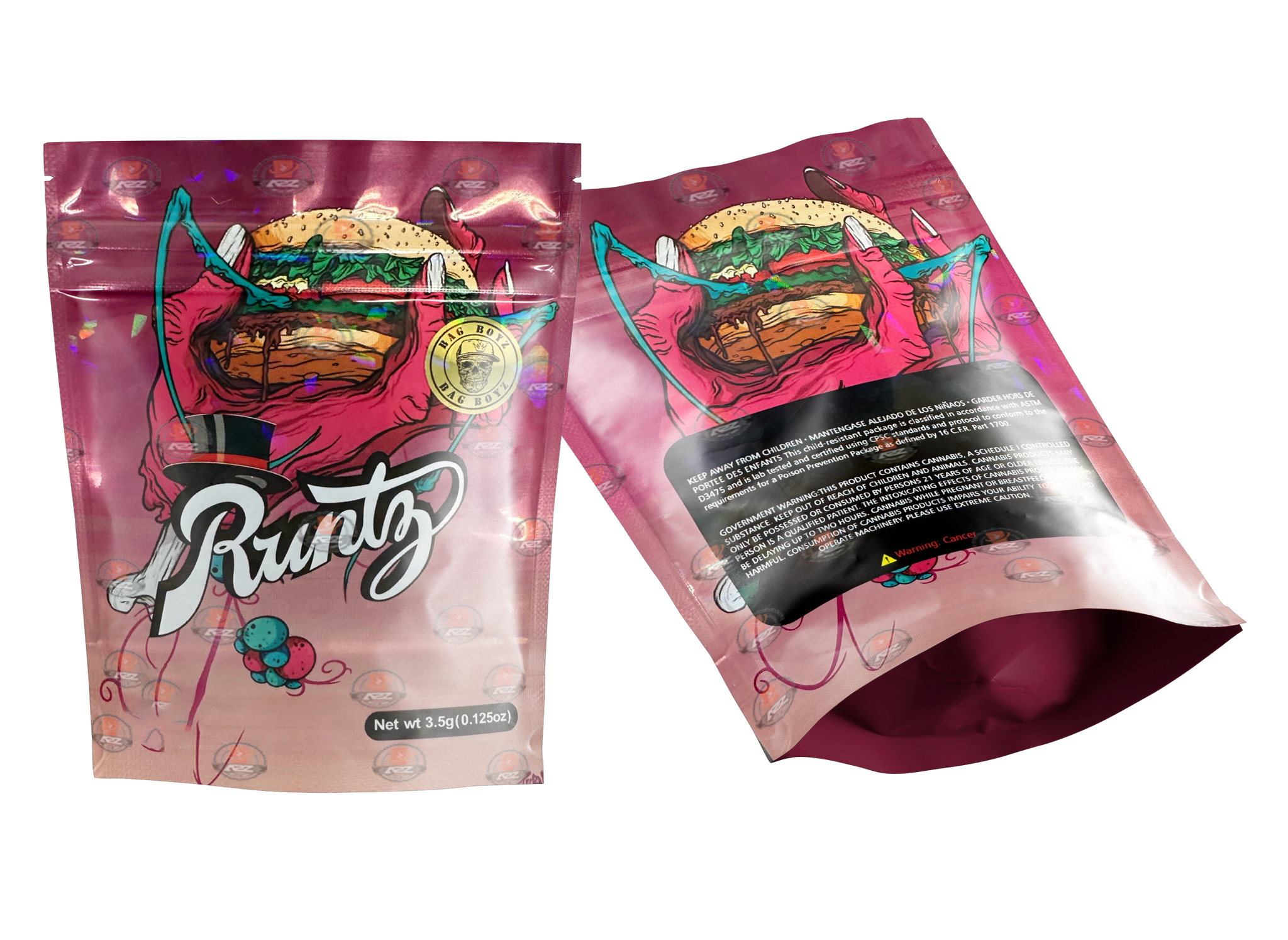 Runtz Burger Mylar Bags 3.5G