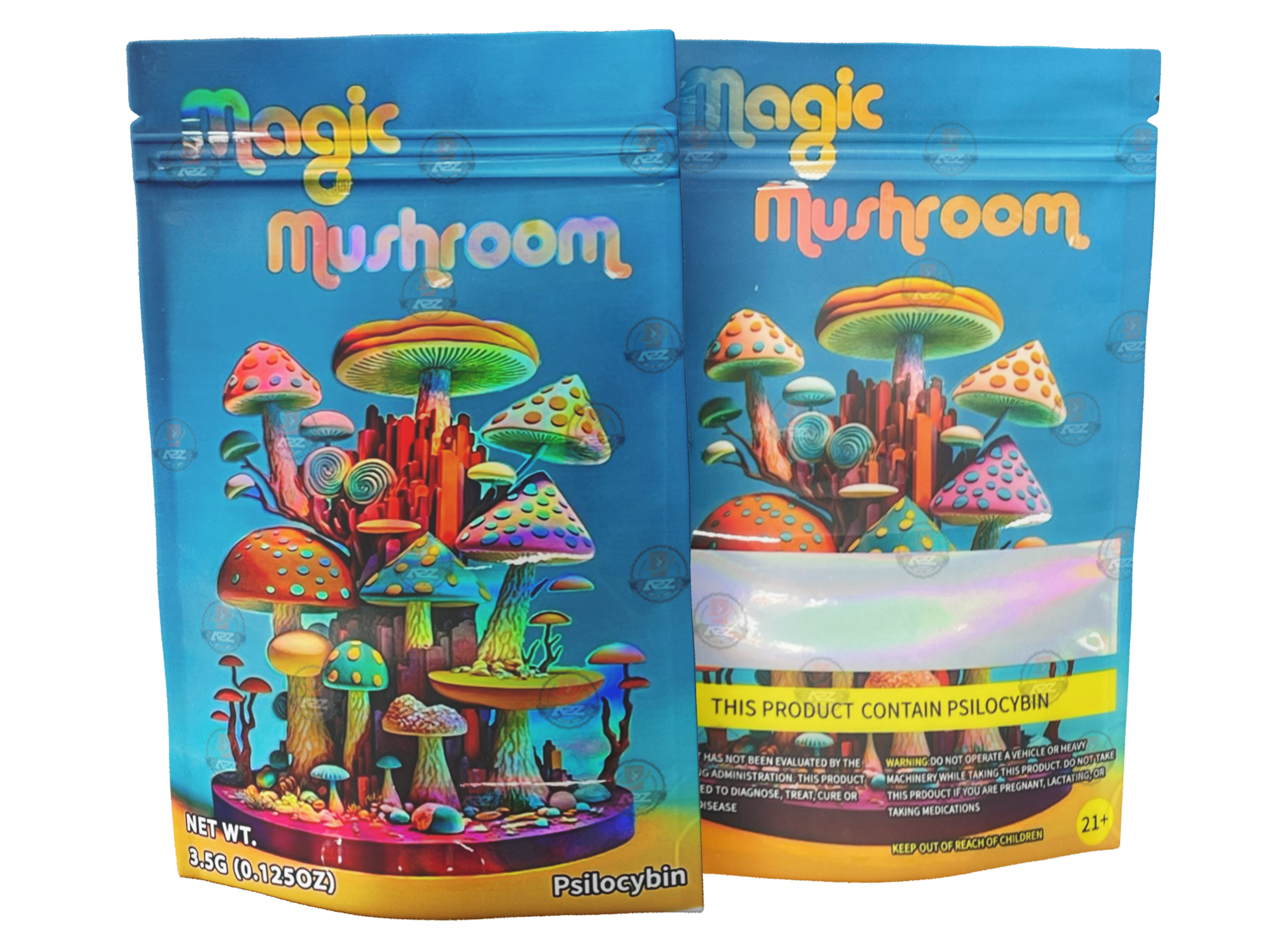 Magic Mushroom Mylar bags -Empty Packaging #1