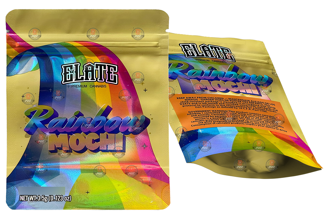 Rainbow Mochi Mylar bag 3.5g Holographic Elate