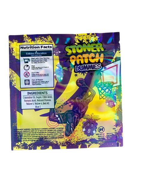 Stoner Patch Dummies Blueberry Gummies  500mg Mylar bags Packaging Only