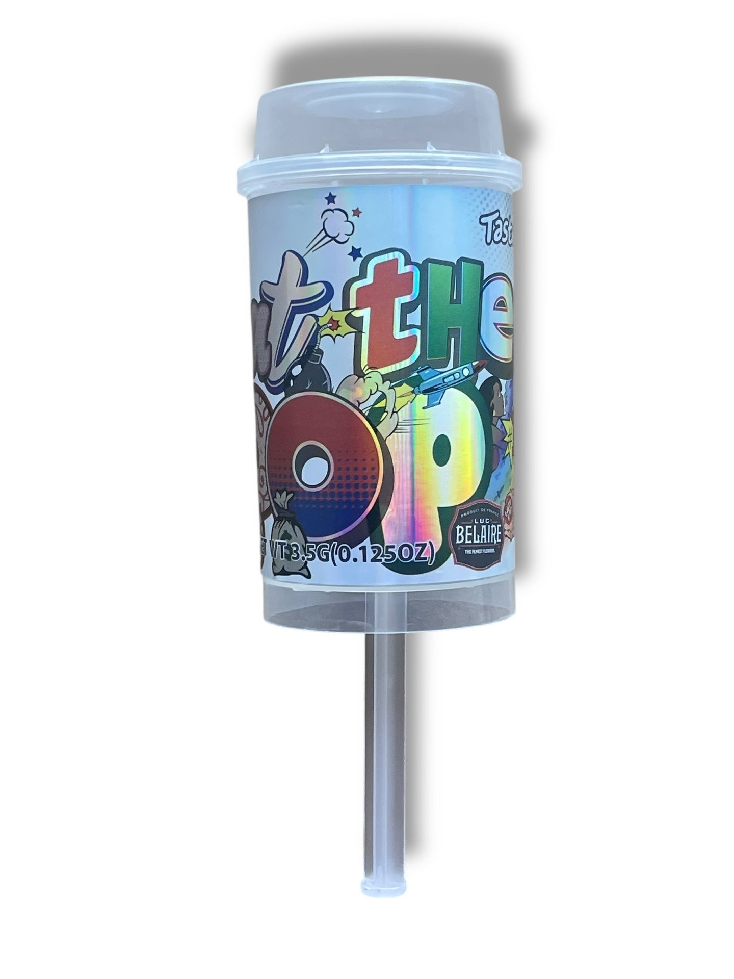 Push Pop 3.5g Container Holographic sticker