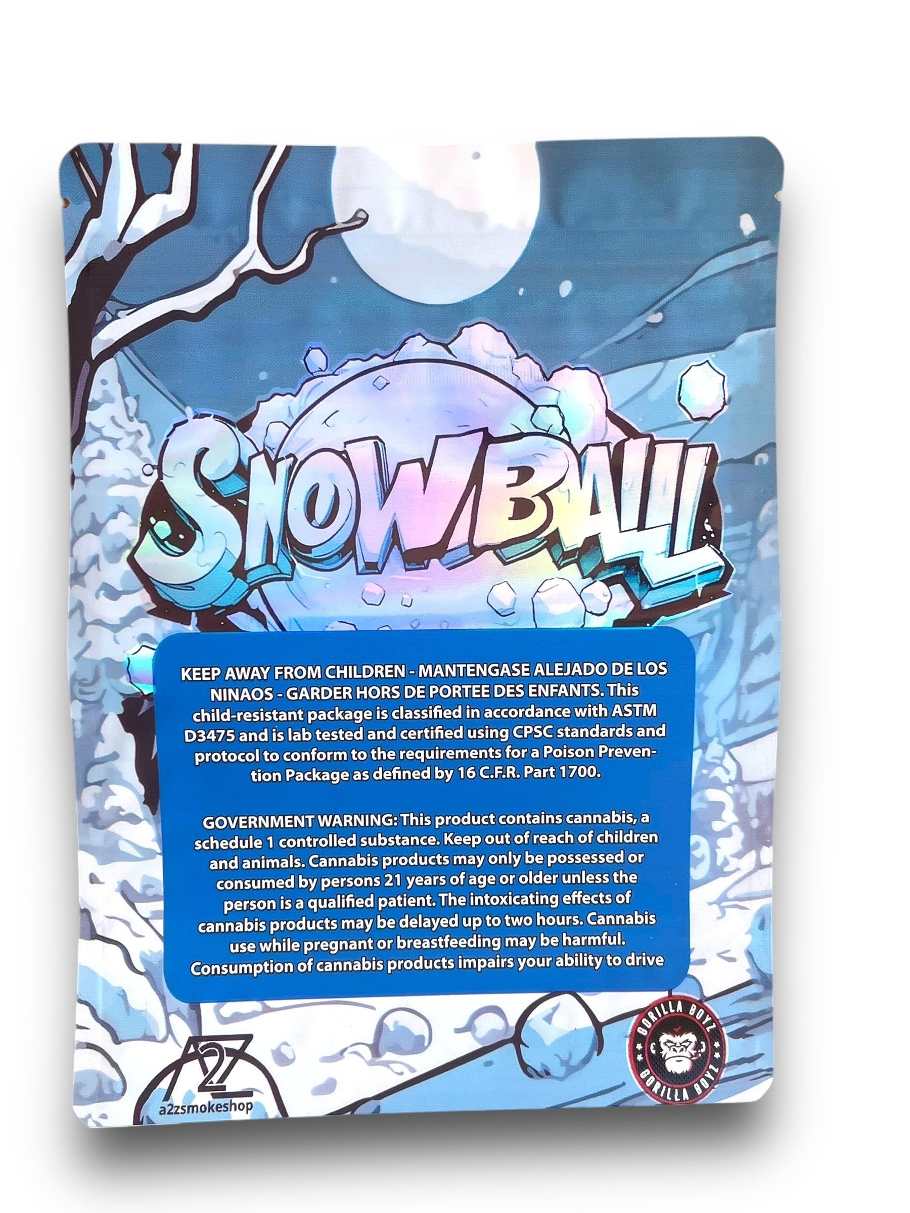 Snowball 1OZ 28G Mylar Bag (50 Count)