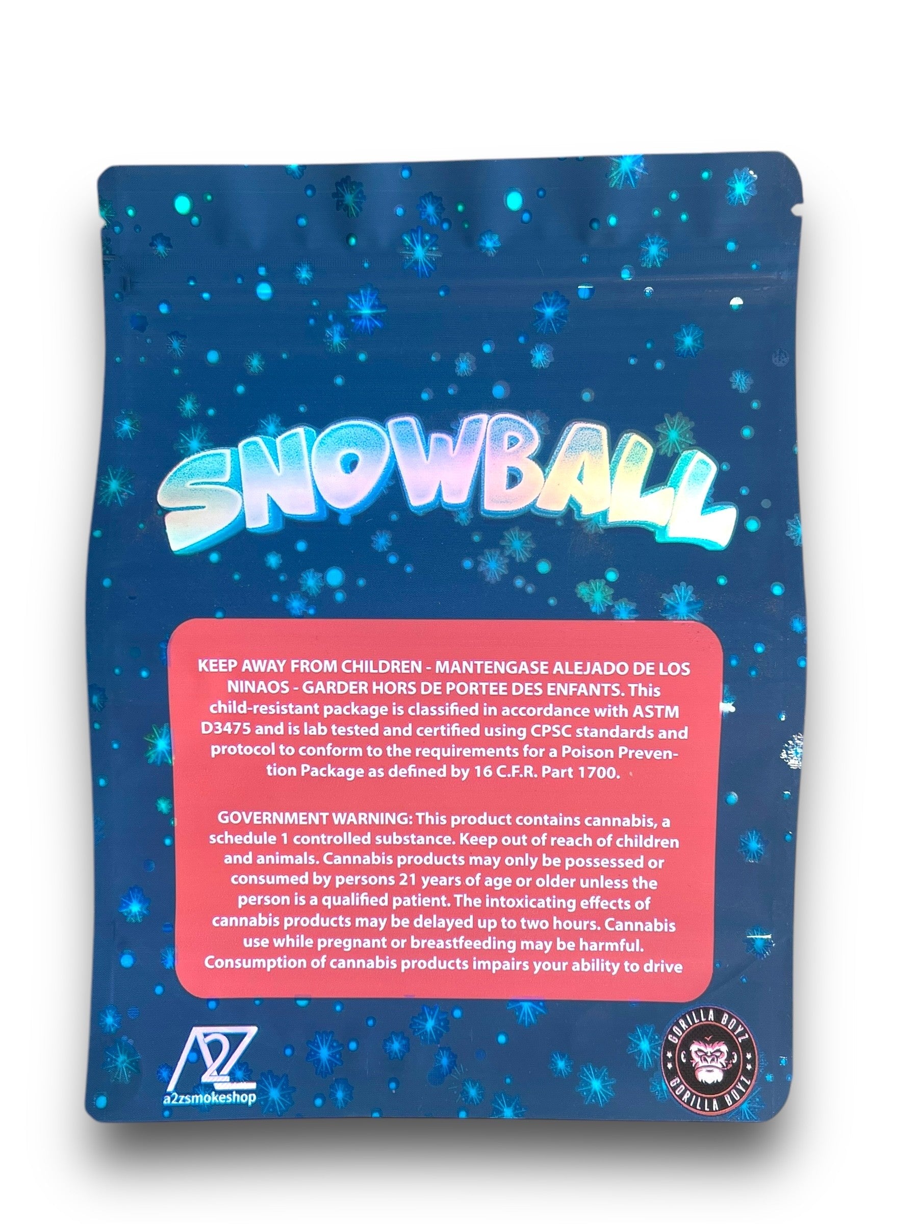 Snowball Dark 1OZ 28G Mylar Bag (50 Count)