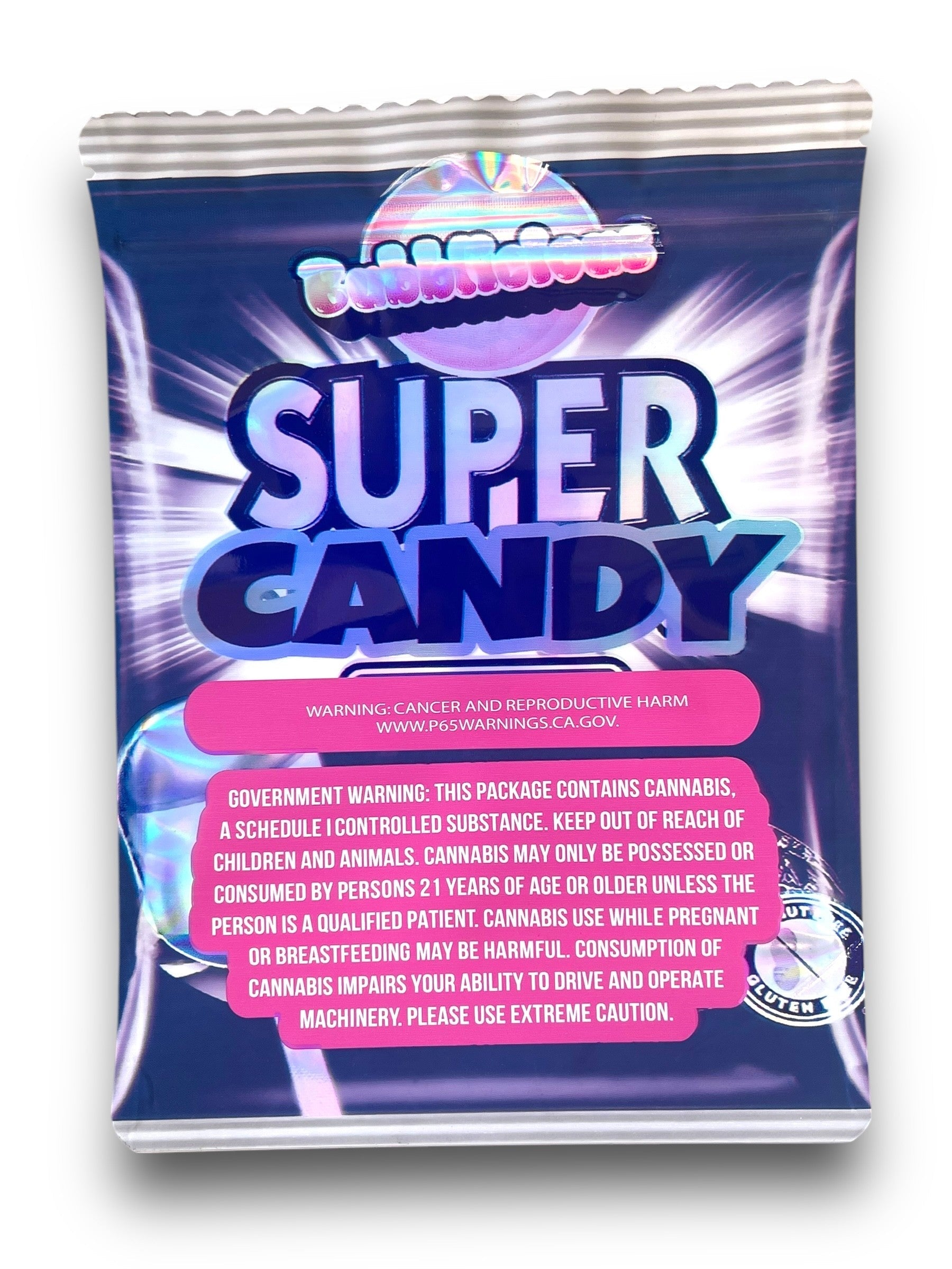 Bubblicious Super Candy 1OZ 28G Mylar Bag (50 Count)