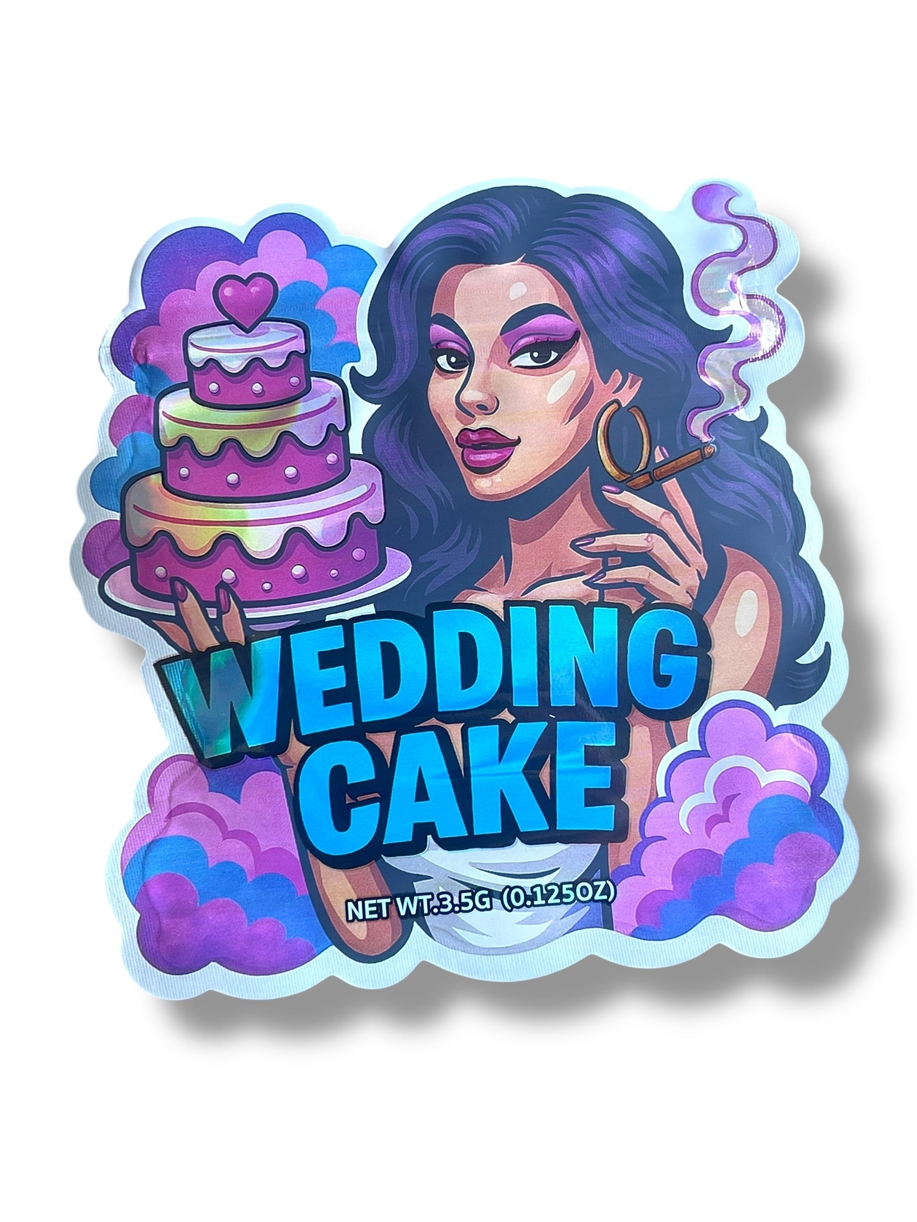 Wedding Cake Mylar Bag 3.5g shape bags