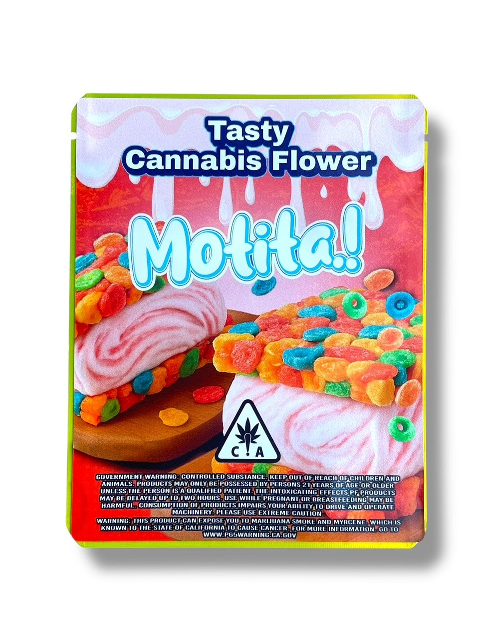Motita Ice Cream Sandwich 3.5G Sticker Mylar Bag (4x5, Zip Lock)