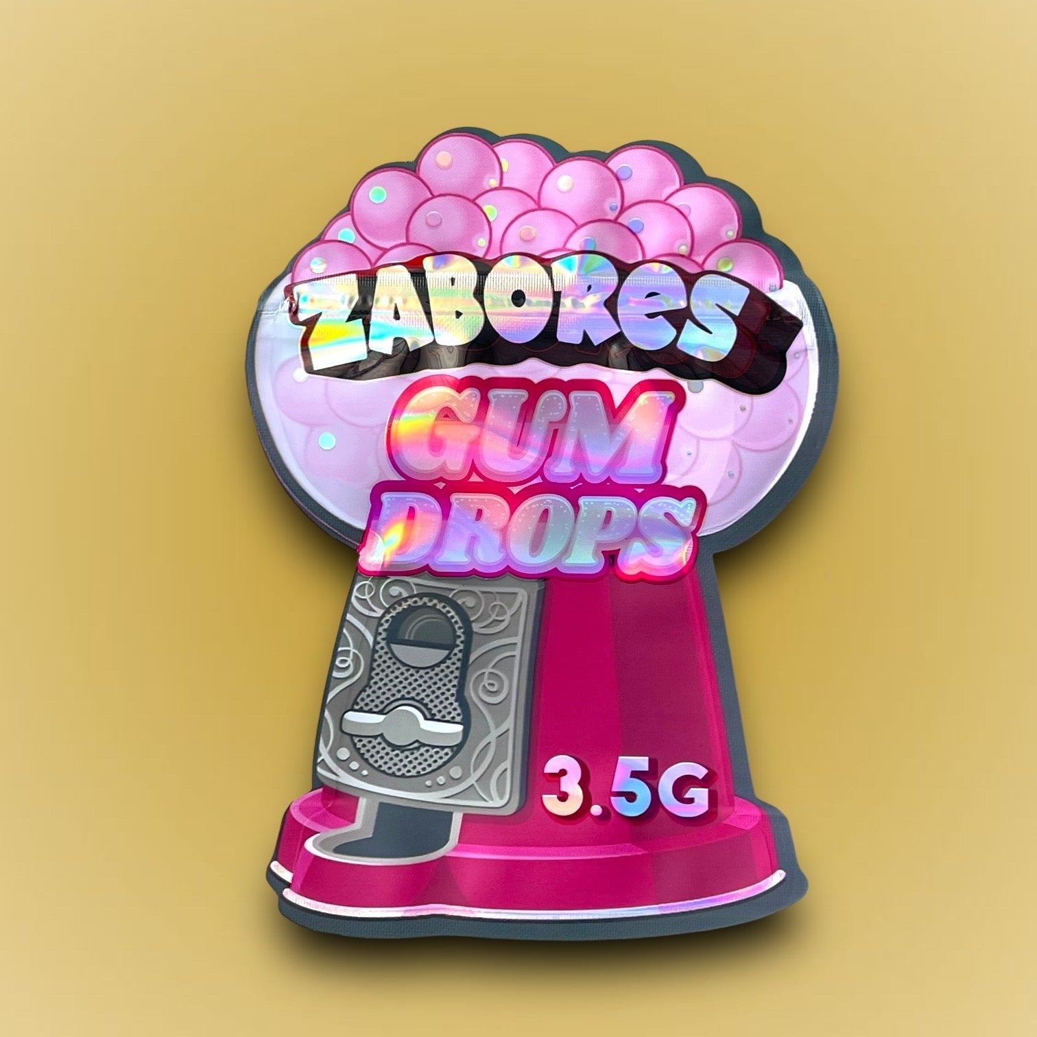 Zabores Gum Drops Gumball 3.5g Mylar Bag Holographic