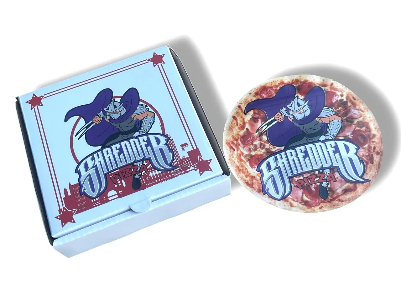 Shredder Pizza Box Mylar Bags with Boxes 3.5g Box Packaging