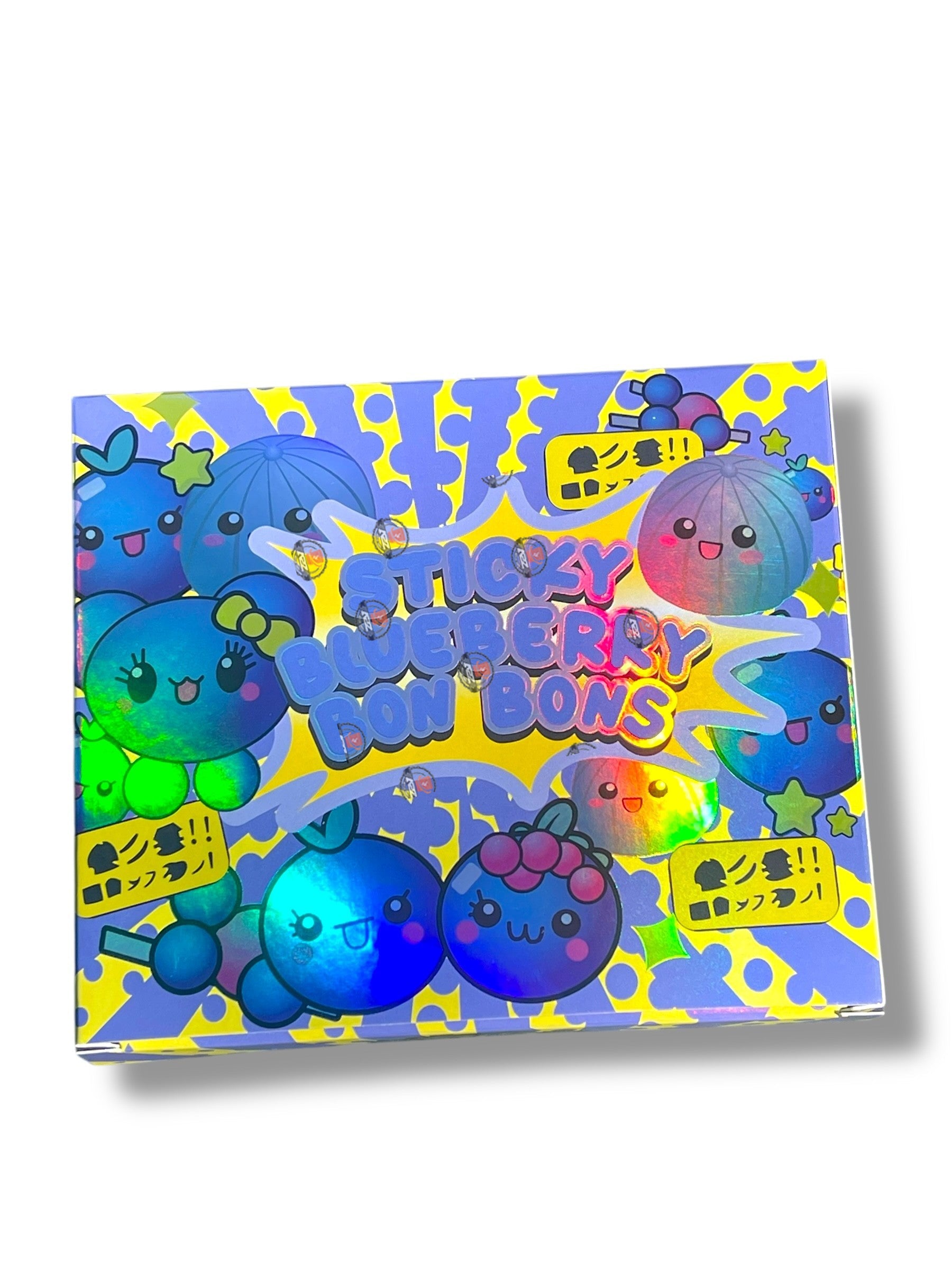 Kandy Depo Sticky Blueberry Bon Bons Mylar Bags with Boxes 3.5g Box Packaging Holographic