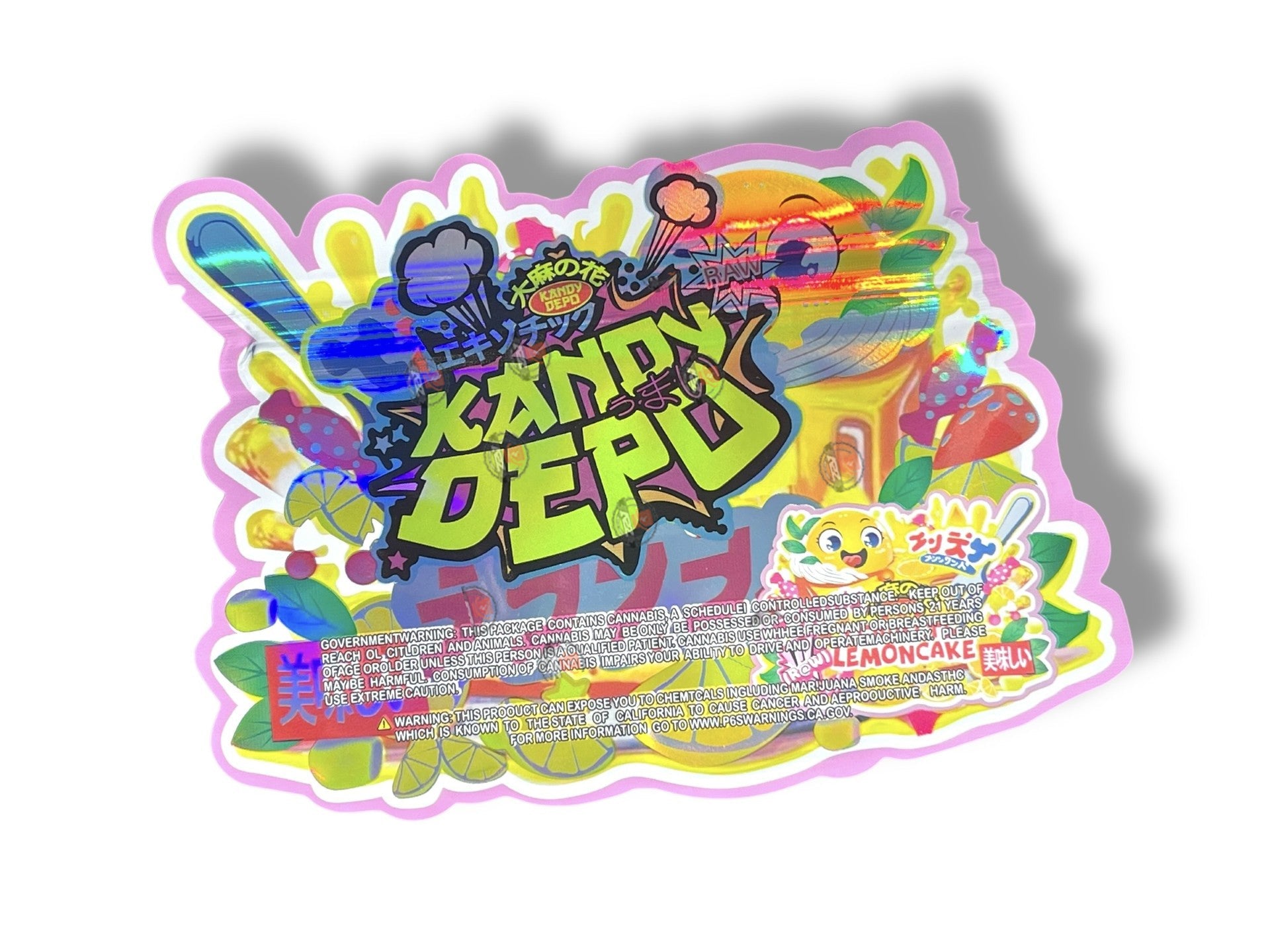 Kandy Depo Scarlets Lemon cake Mylar Bags 3.5g Holographic