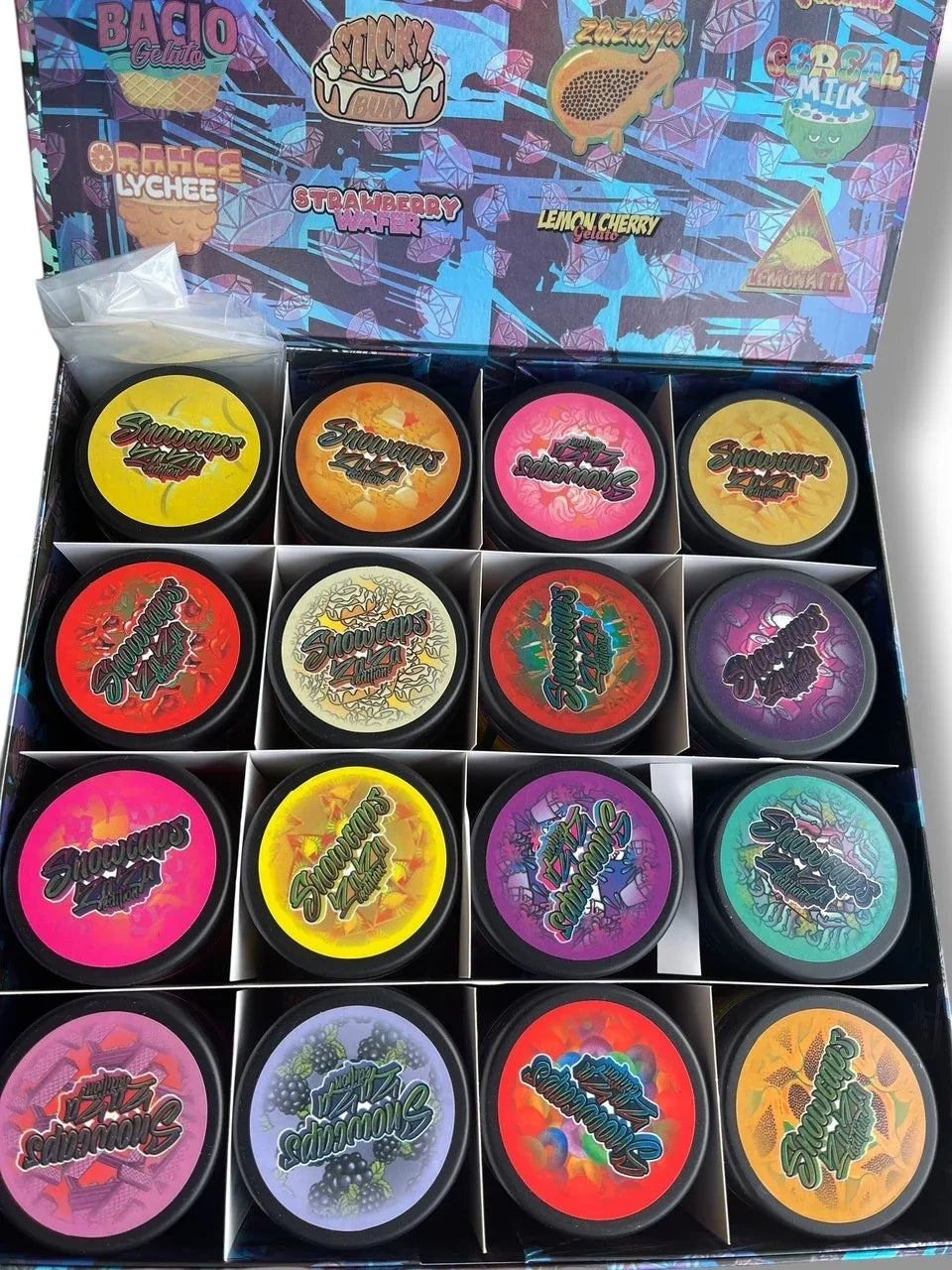 Persy Snowballs Zaza Edition 16-1oz Glass Jars - Varity Pack 16 Flavor