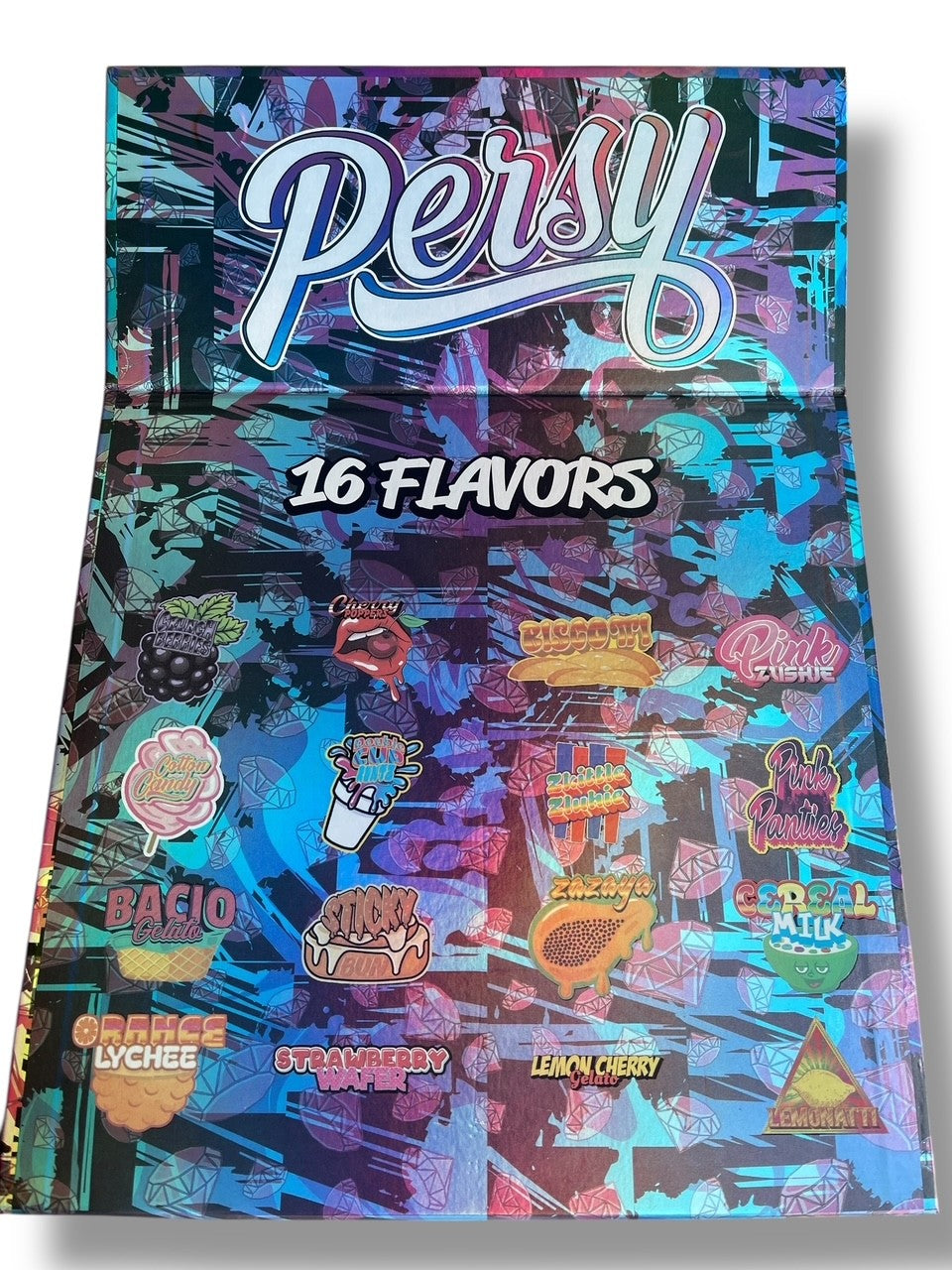 Persy Snowballs Zaza Edition 16-1oz Glass Jars - Varity Pack 16 Flavors in box 1-pound empty jars