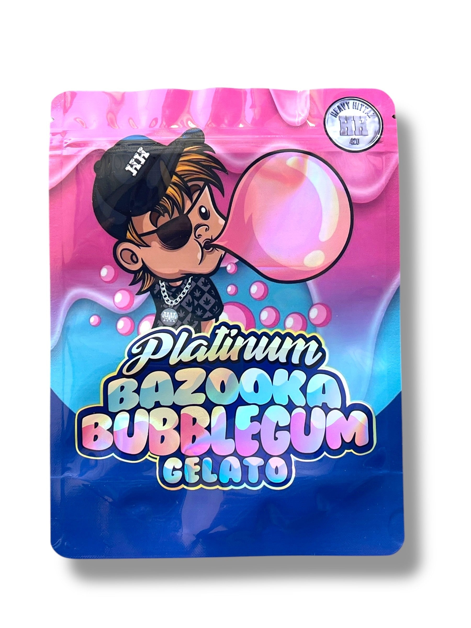 Platinum Bazooka Bubblegum Gelato 1OZ 28G Mylar Bag (50 Count)