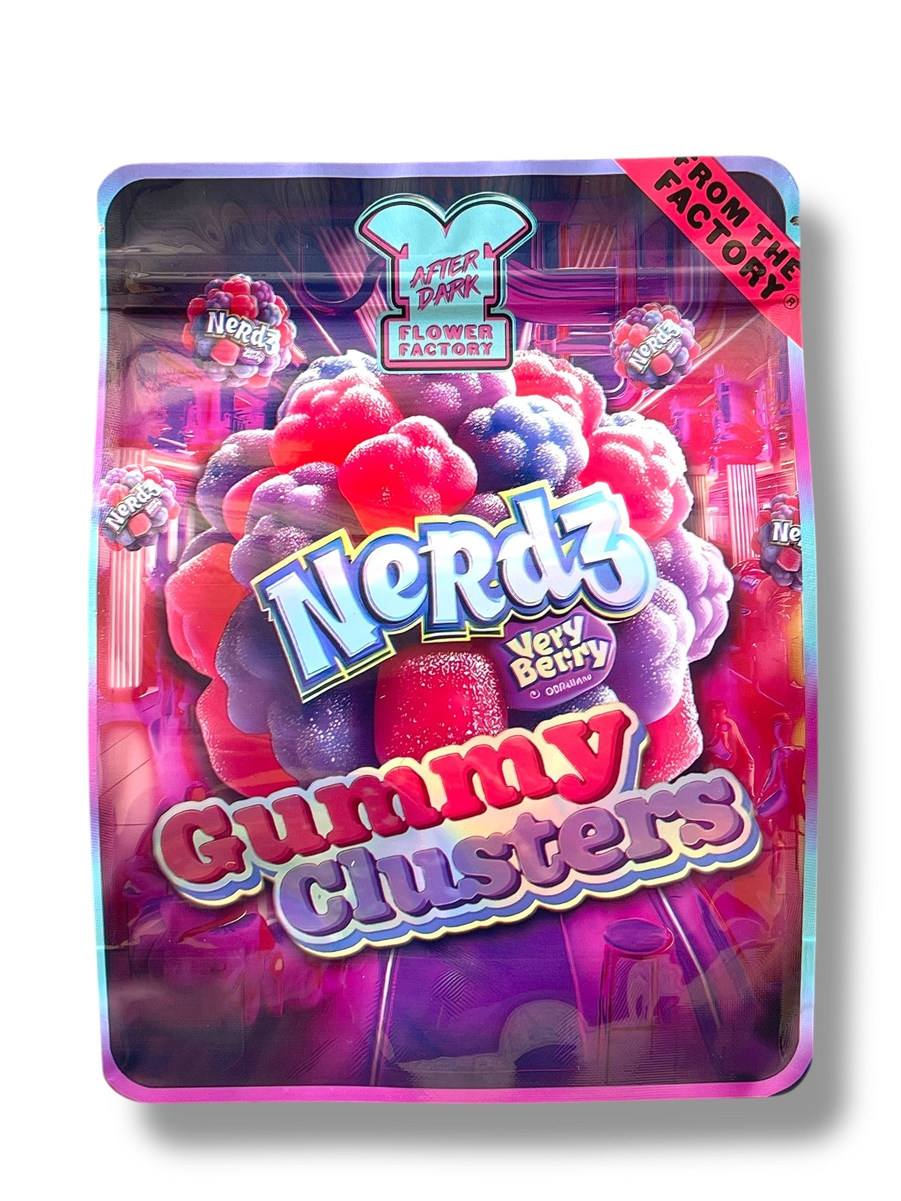 Nerdz Very Berry Gummy Clusters 1OZ 28G Mylar Bag (50 Count)