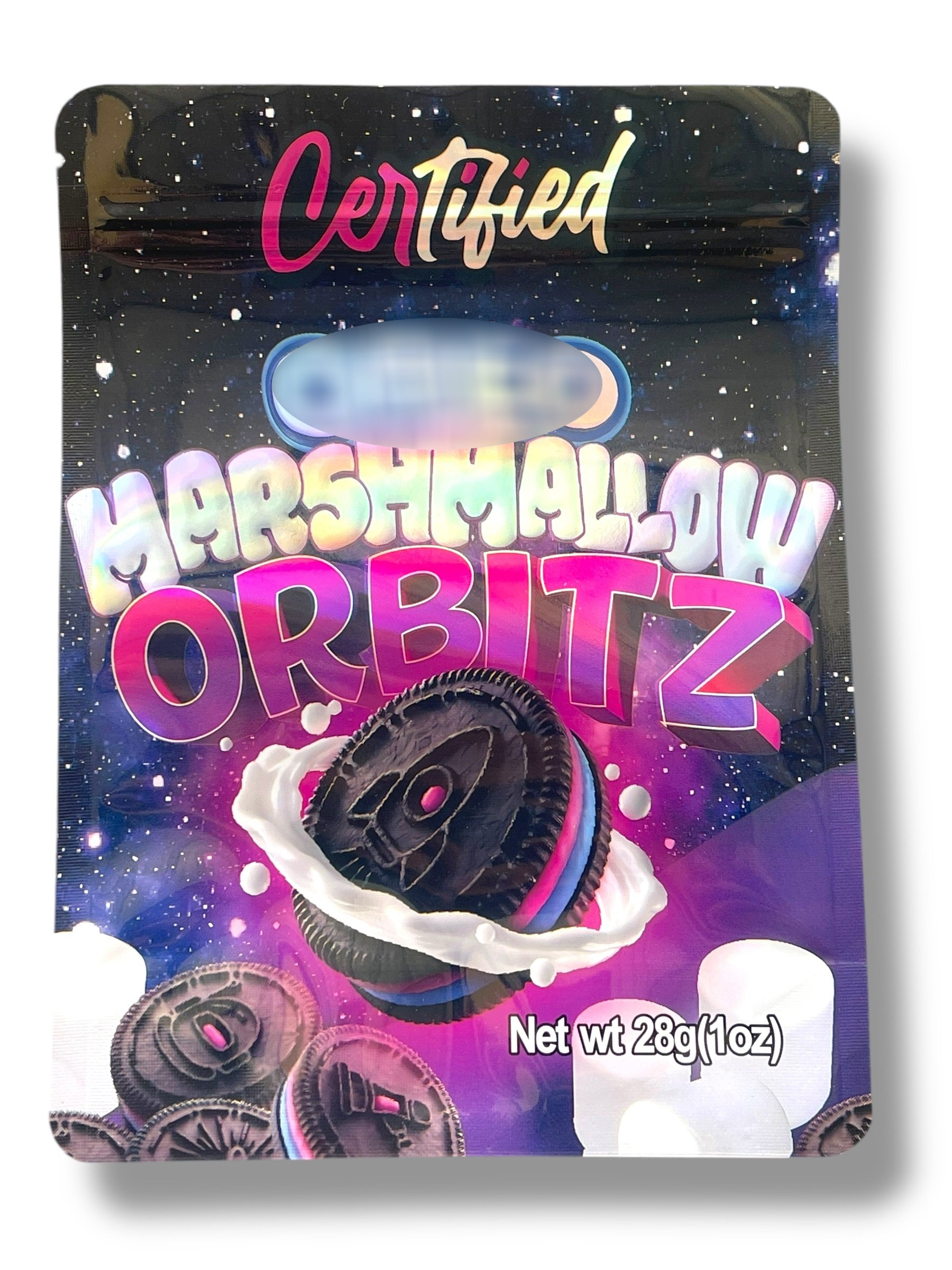 Marshmallow Orbitz 1OZ 28G Mylar Bag (50 Count)