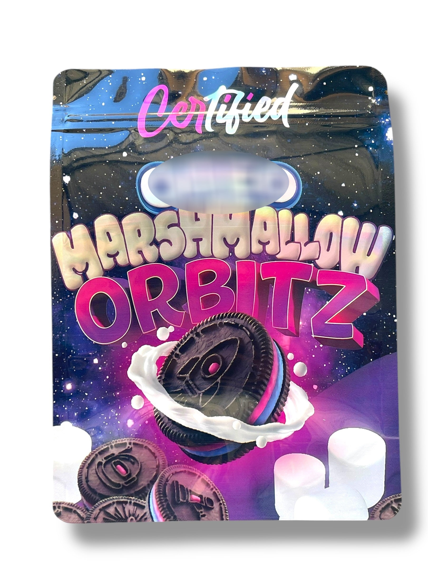 Marshmallow Orbitz 1OZ 28G Mylar Bag (50 Count)