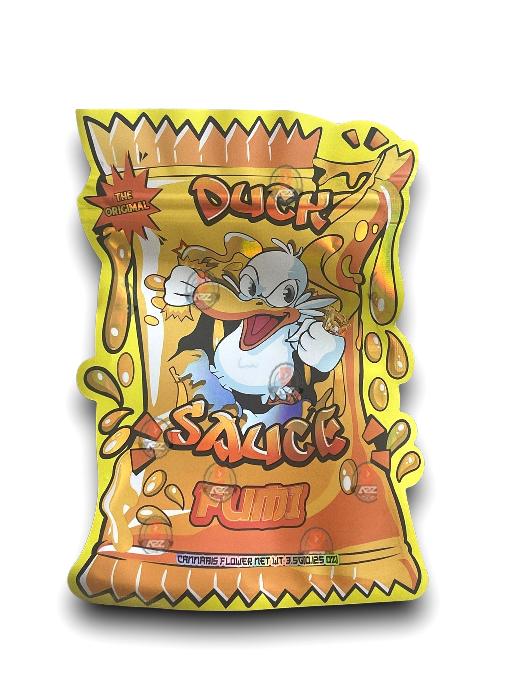 Fumi Duck Sauce cut out Mylar Bags 3.5g Die Cut Holographic Fumi New version