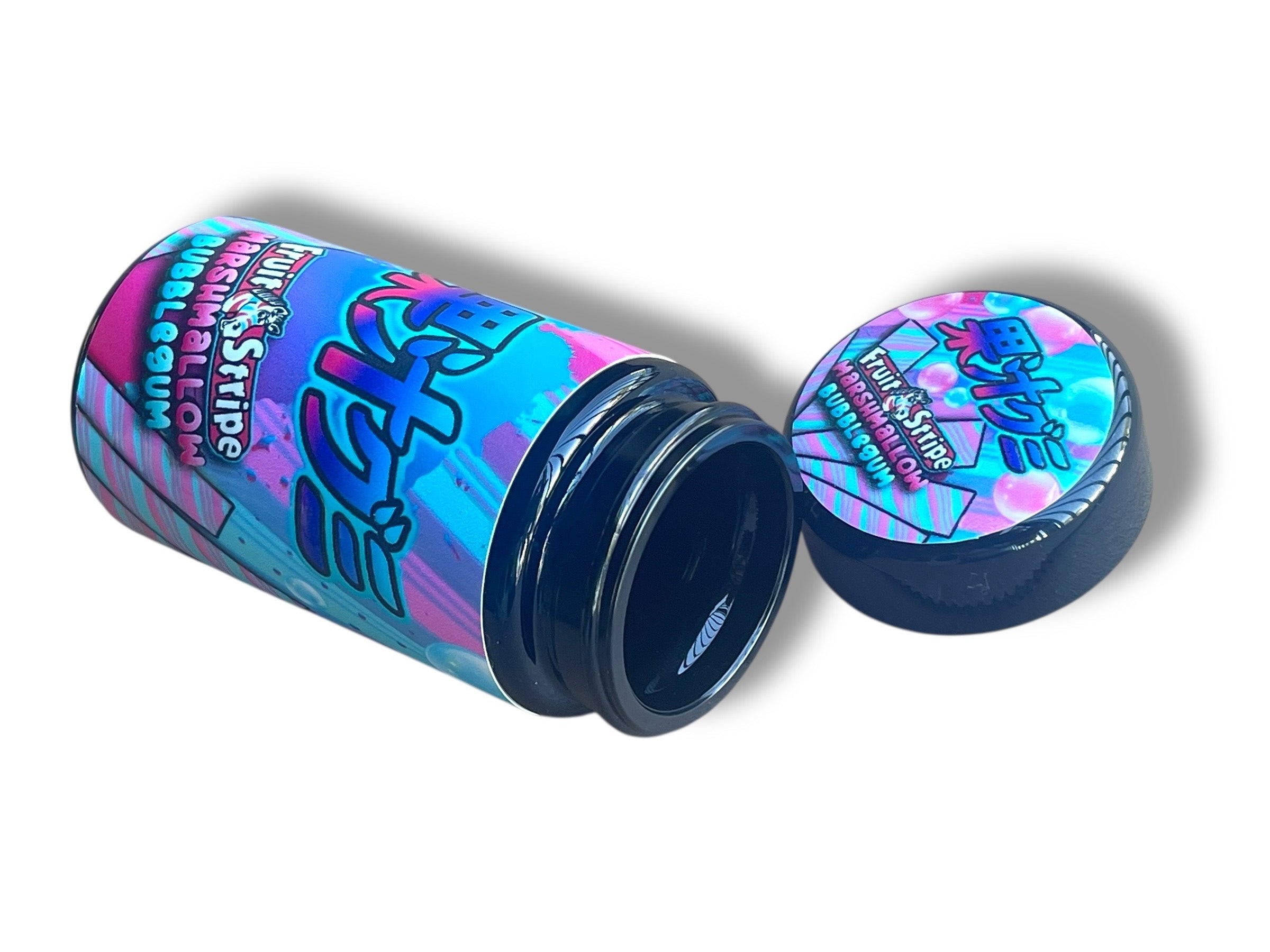 100 ML Black UV Miron glass jars 3.5g-7g Fruit Stripe Marshmallow Bubble Gum