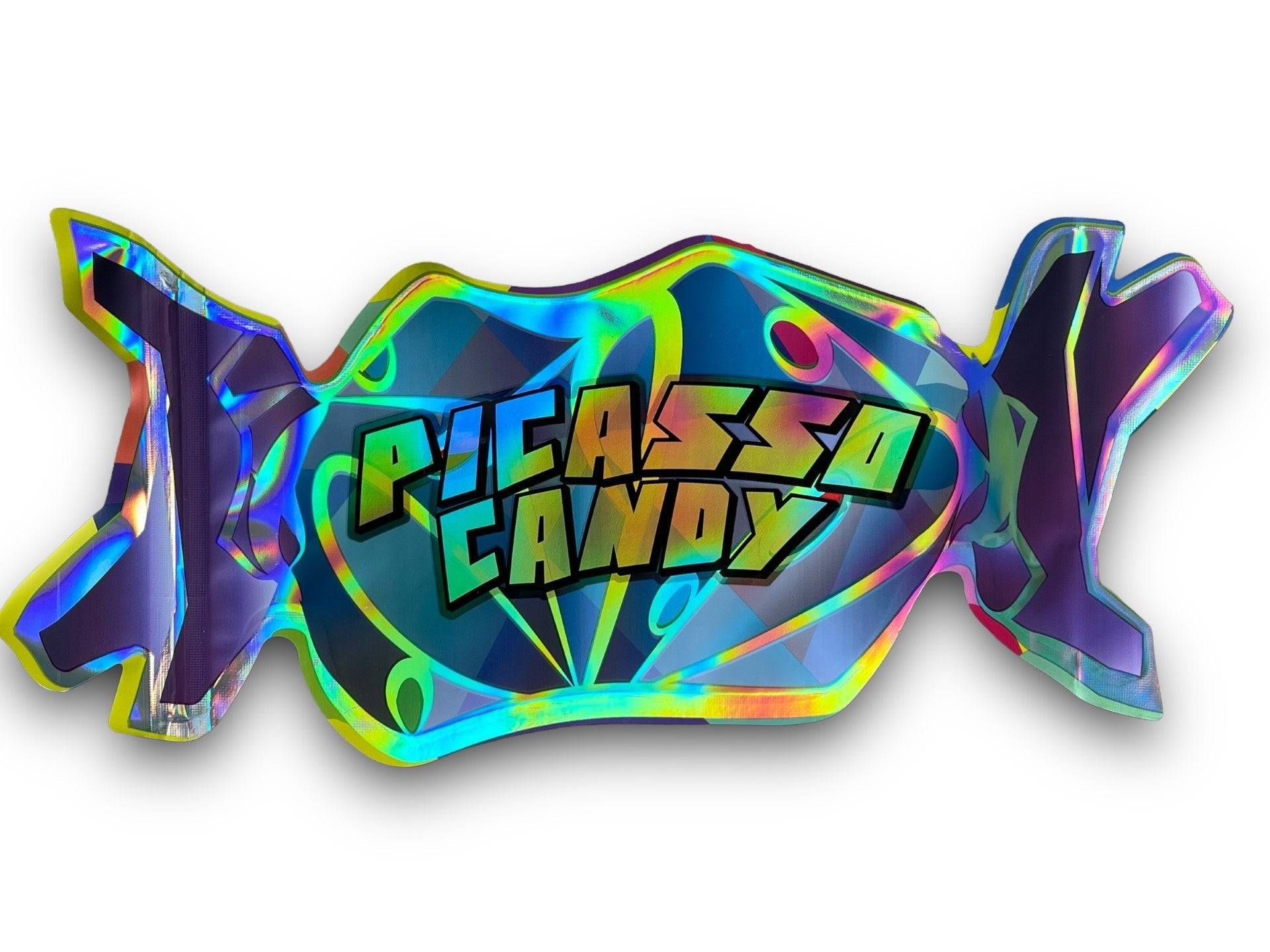 Picasso Candy Mylar Bag Holographic Upside Down