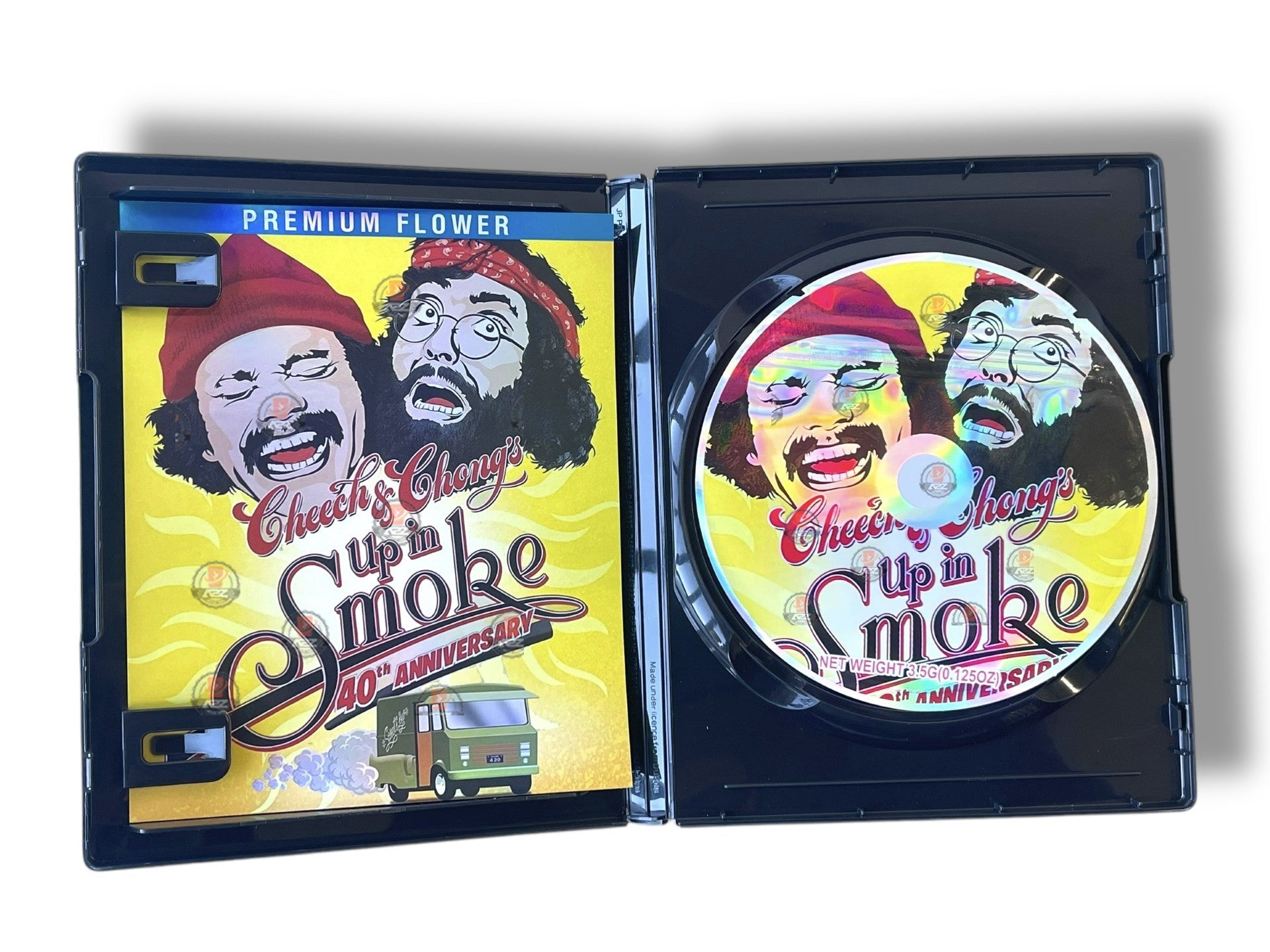 Cheech & Chong's Up in Smoke CD Cases with Mylar bags 3.5g