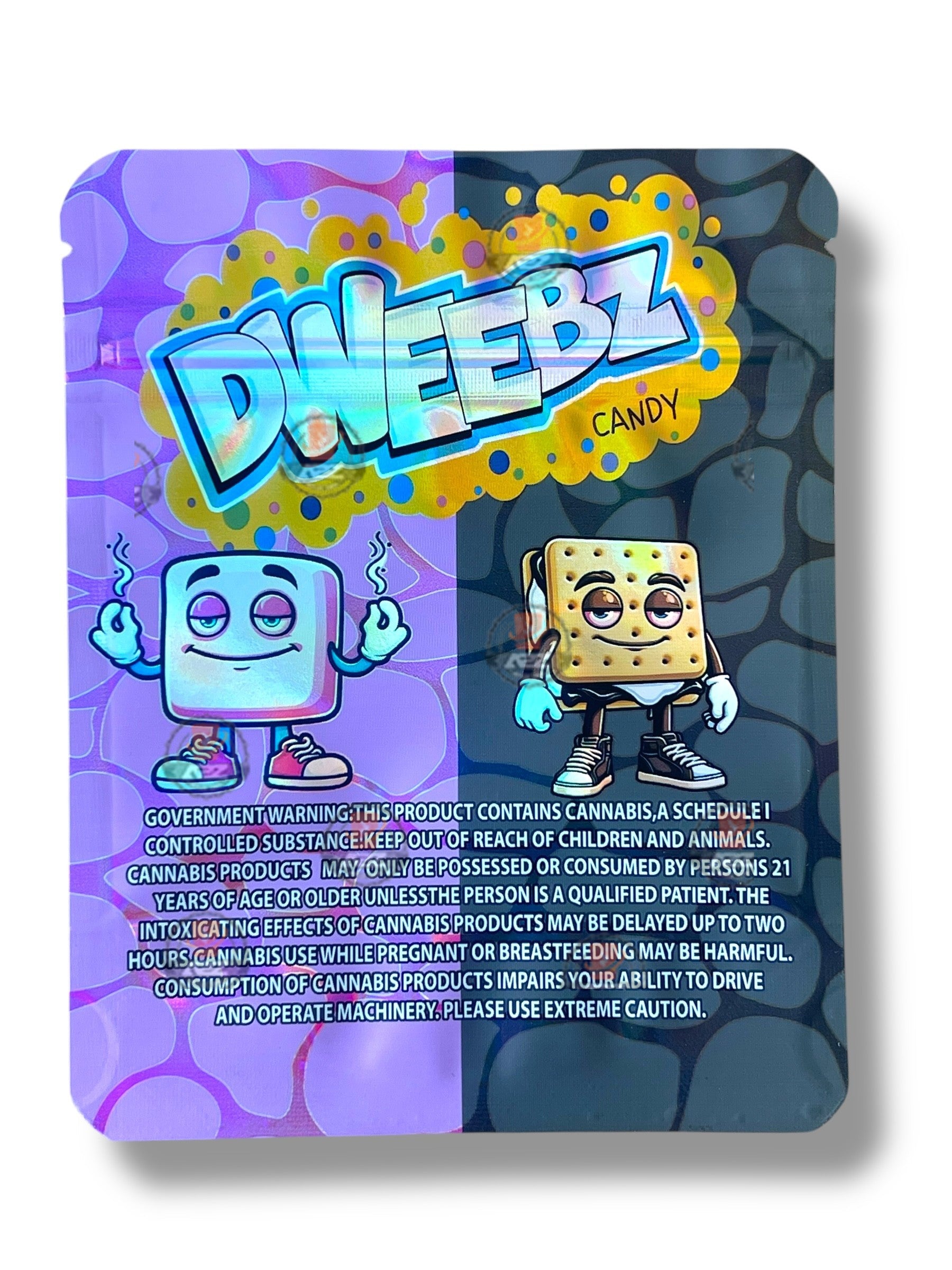 Dweebz Candy Zmores Mylar Bag 3.5g shape bag