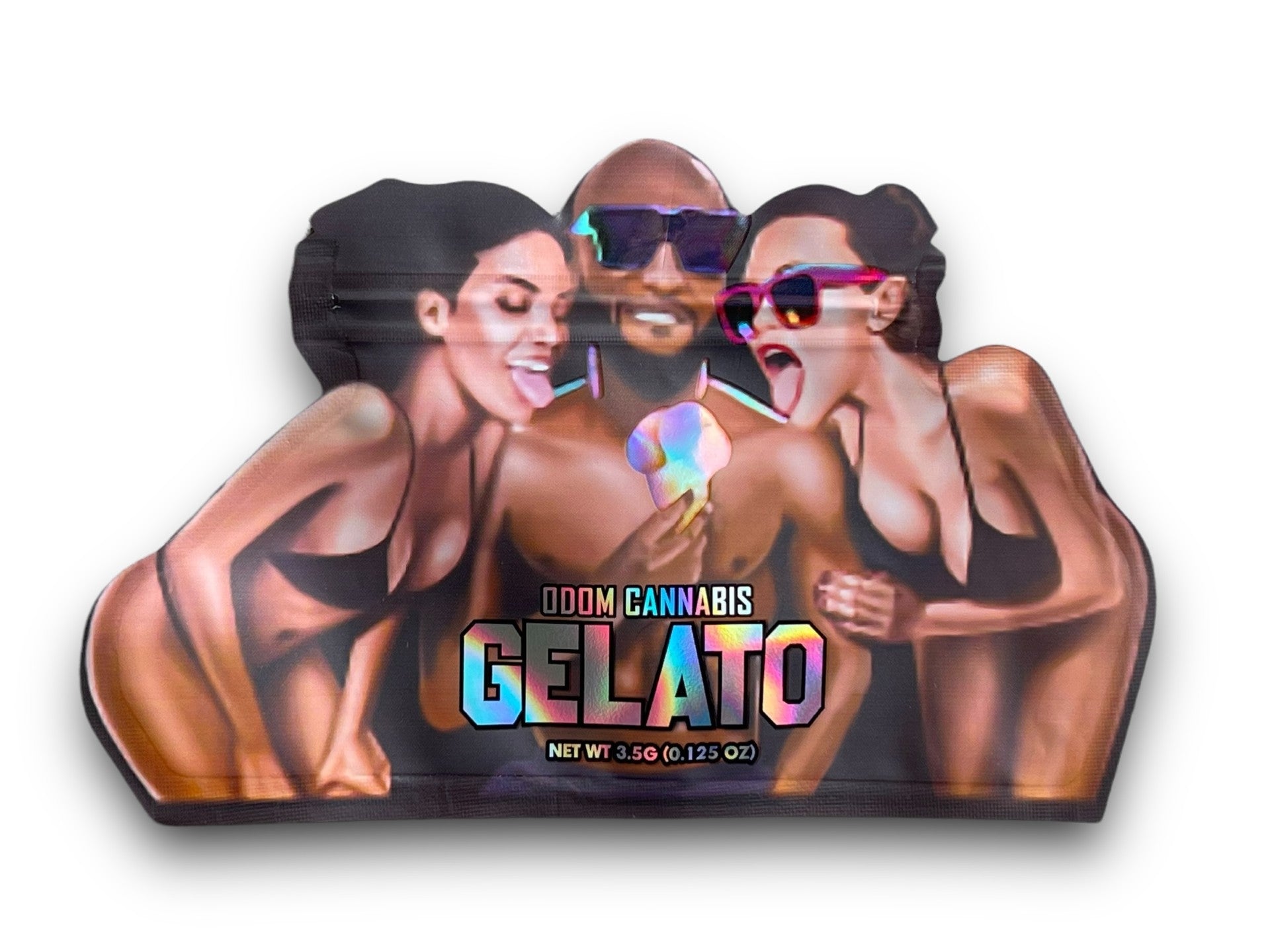Odom Gelato 3.5G Mylar Bags Holographic cut out