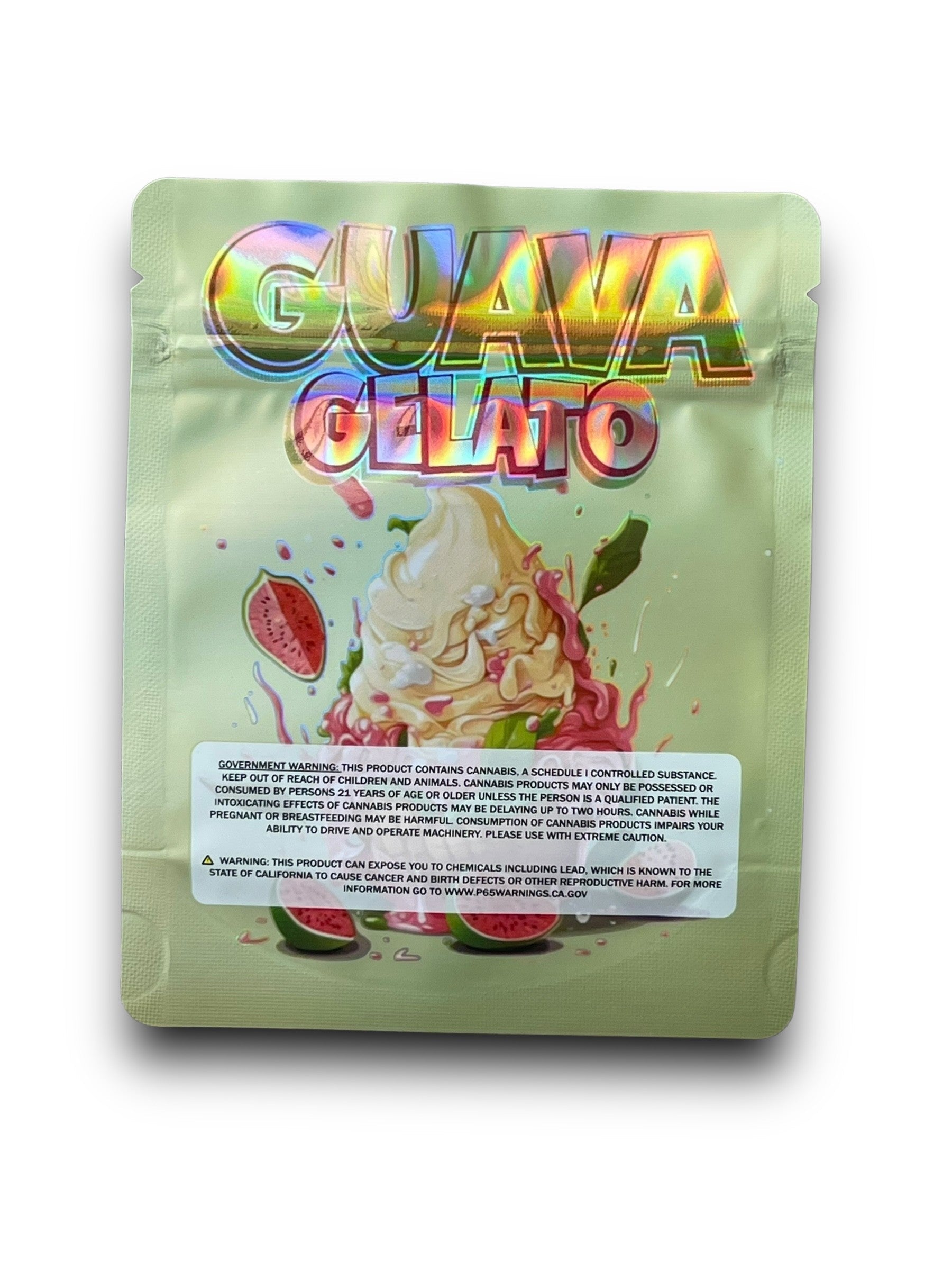 Guava Gelato 3.5G Mylar Bags Holographic