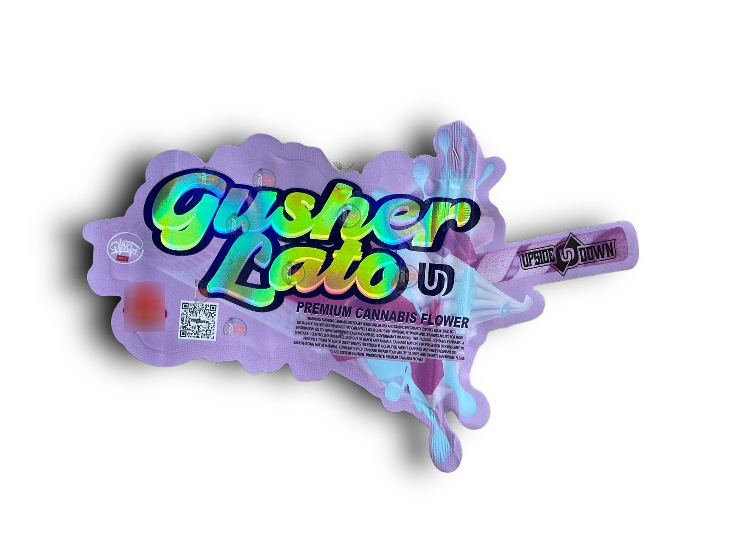 Gusher Lato 3.5G Mylar Bags Holographic