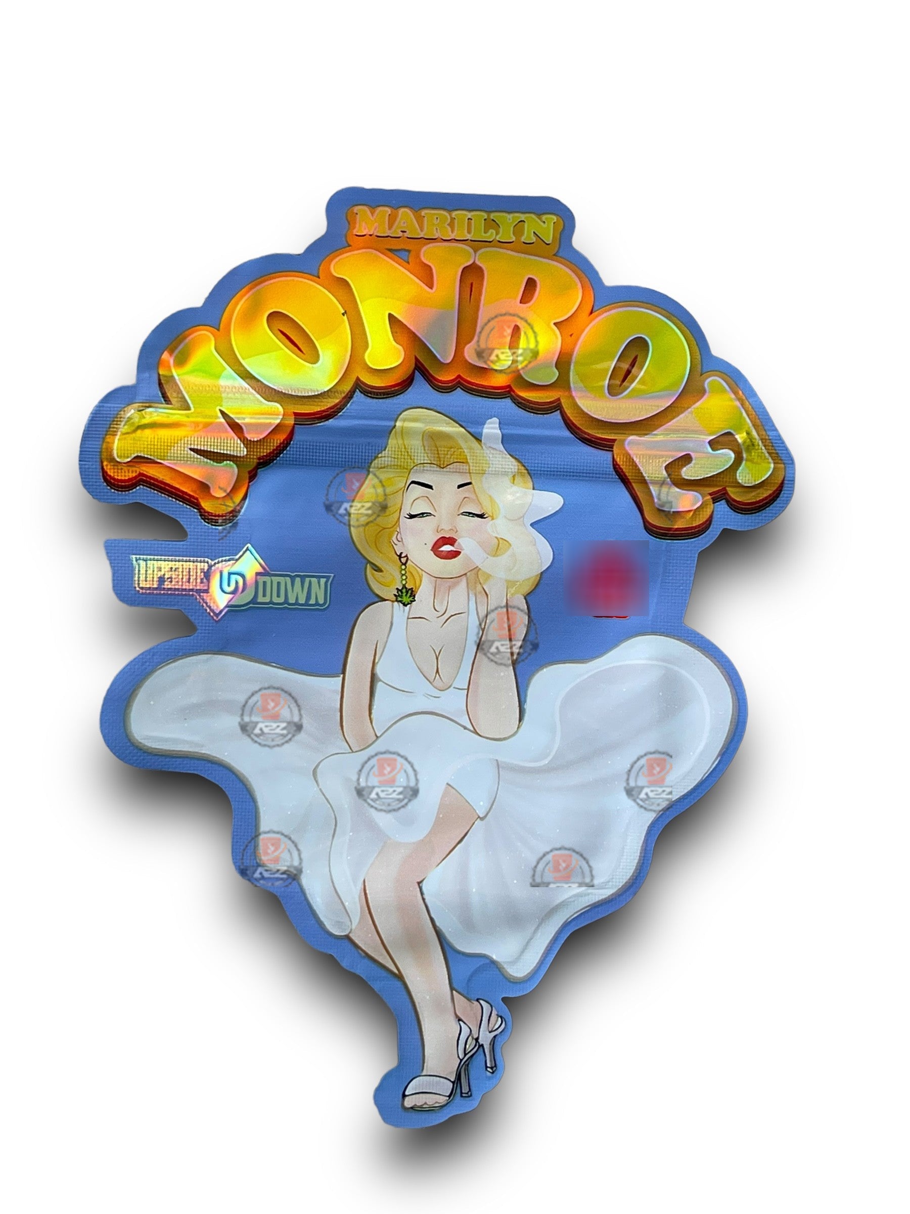 Marilyn Monroe 3.5G Mylar Bag Holographic Upside Down