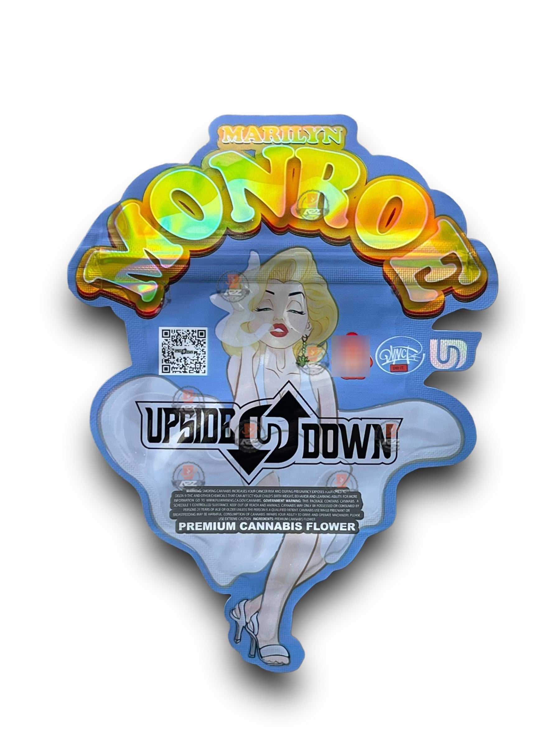 Marilyn Monroe 3.5G Mylar Bag Holographic Upside Down