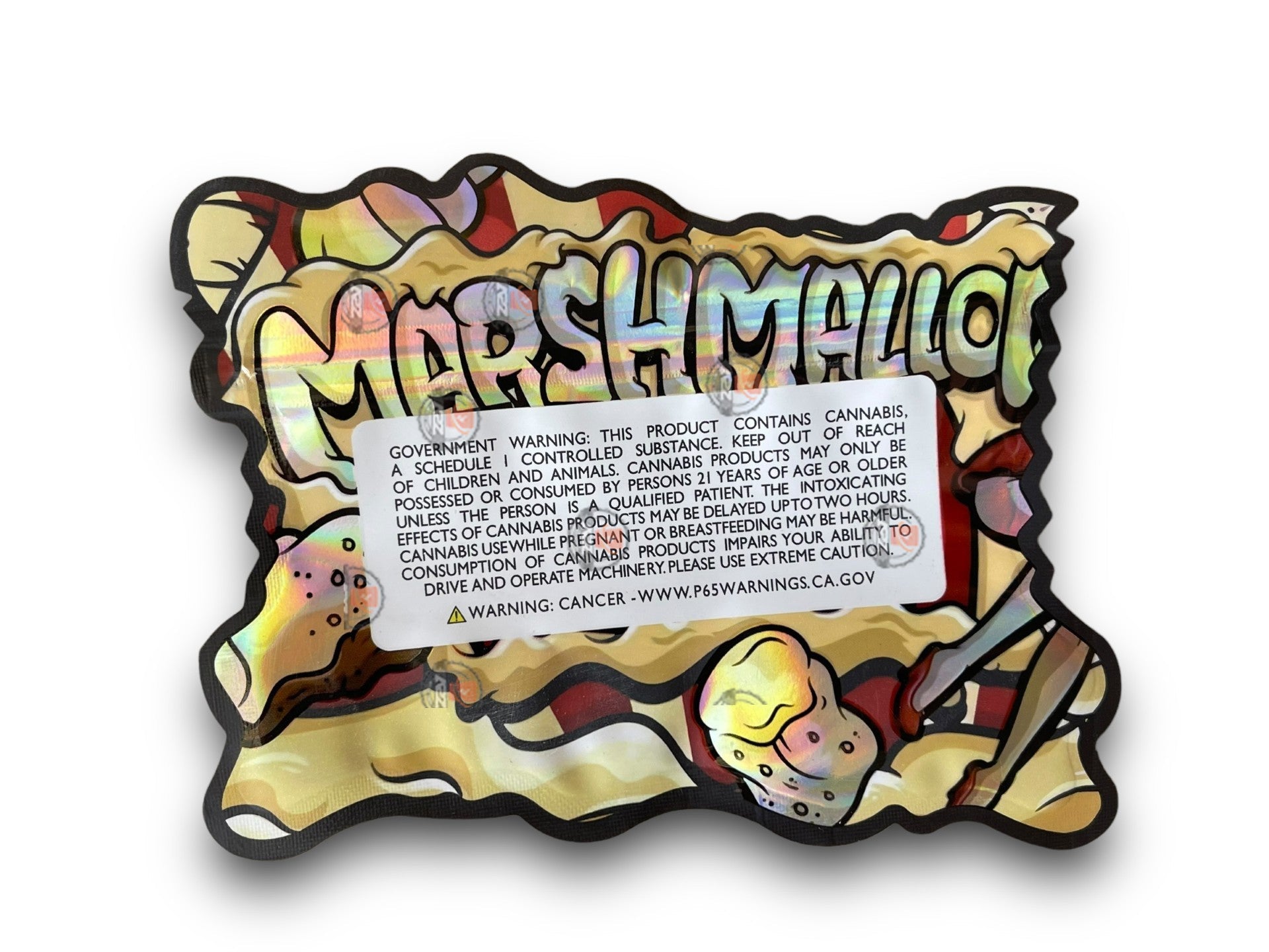 Marshmallow Mama 3.5G Mylar Bags Holographic