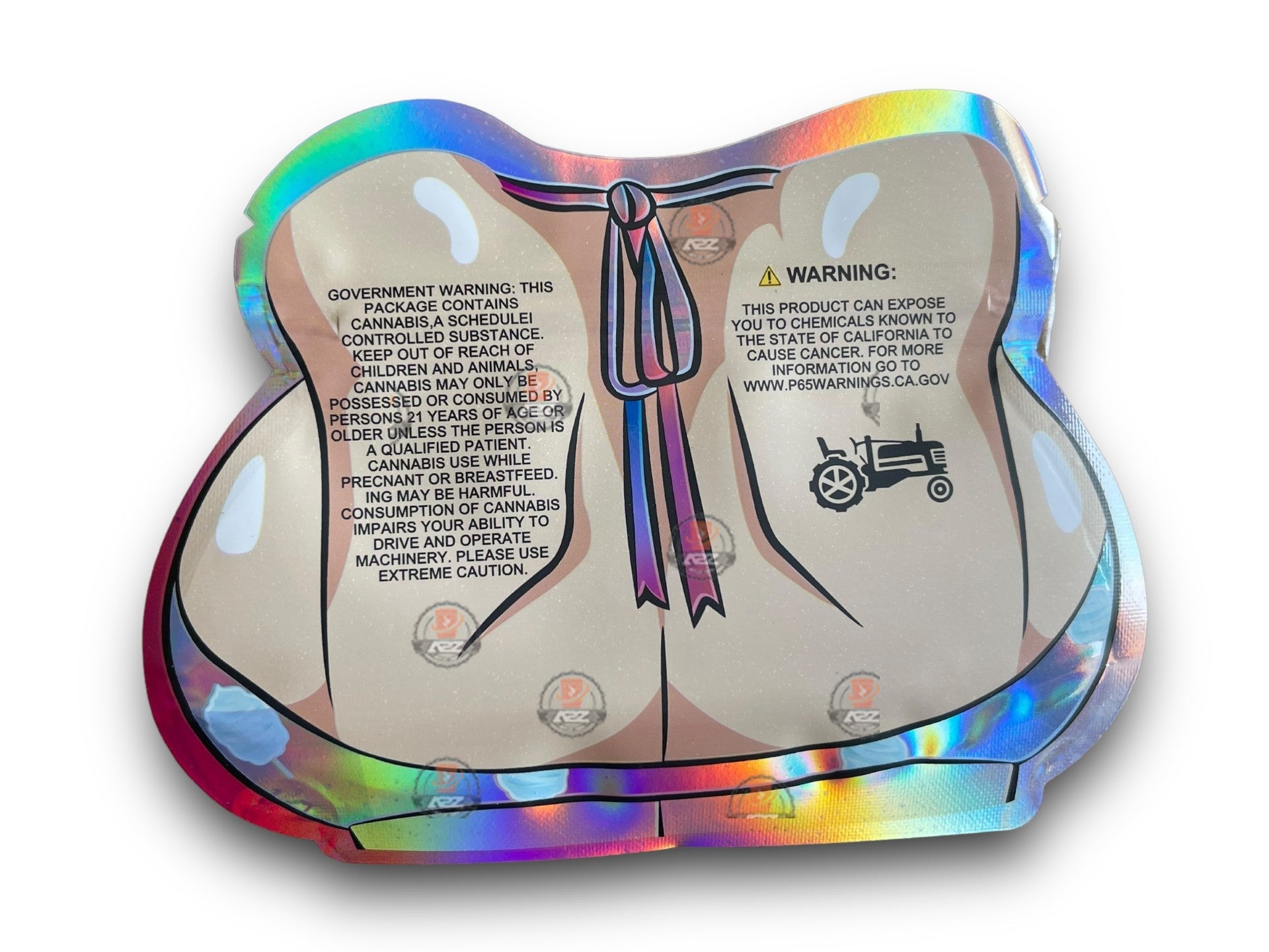 Cotton Candy 3.5G Mylar Bags Holographic cut out
