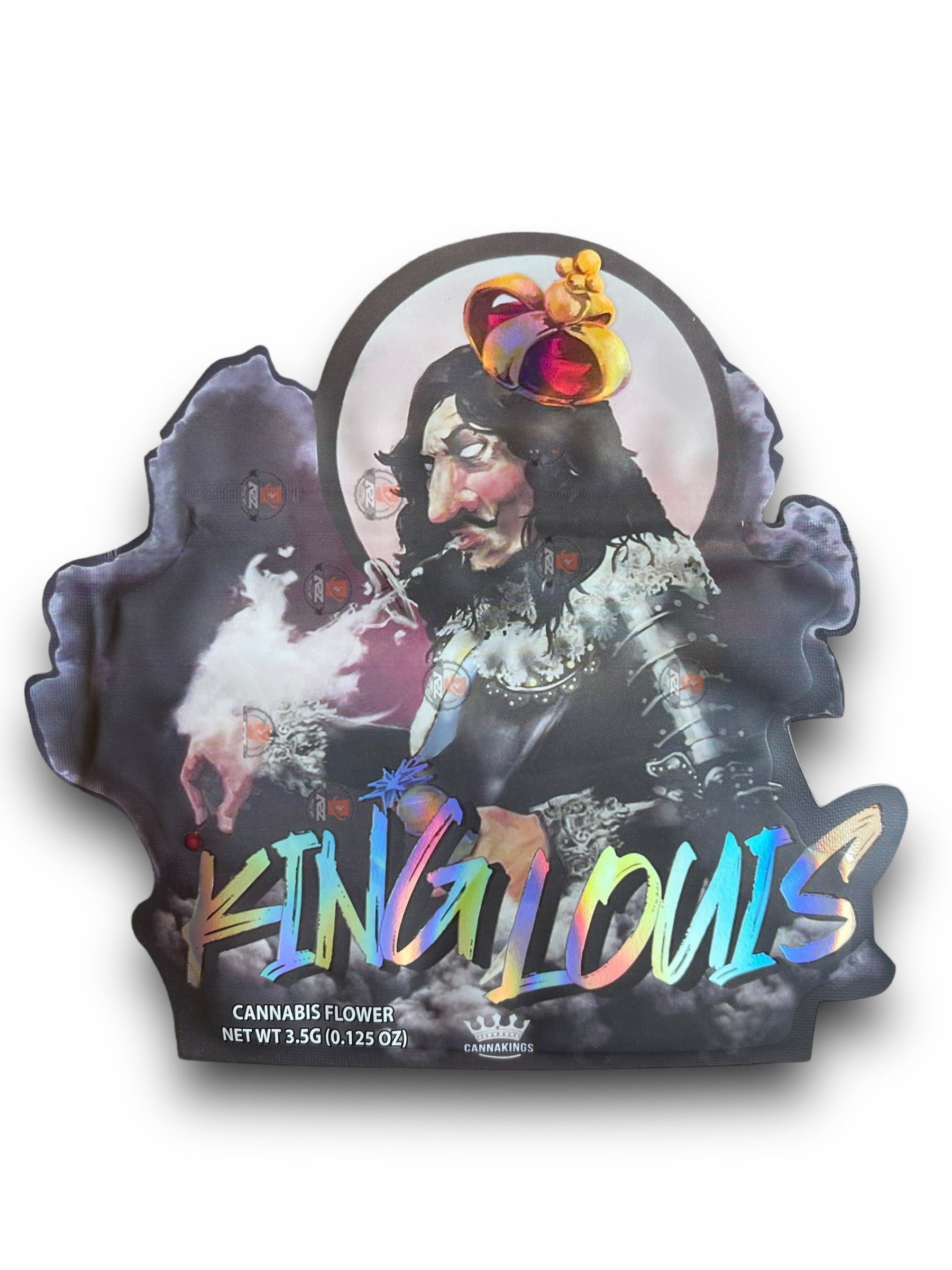 King Louis 3.5G Mylar Bags Holographic Cannakings