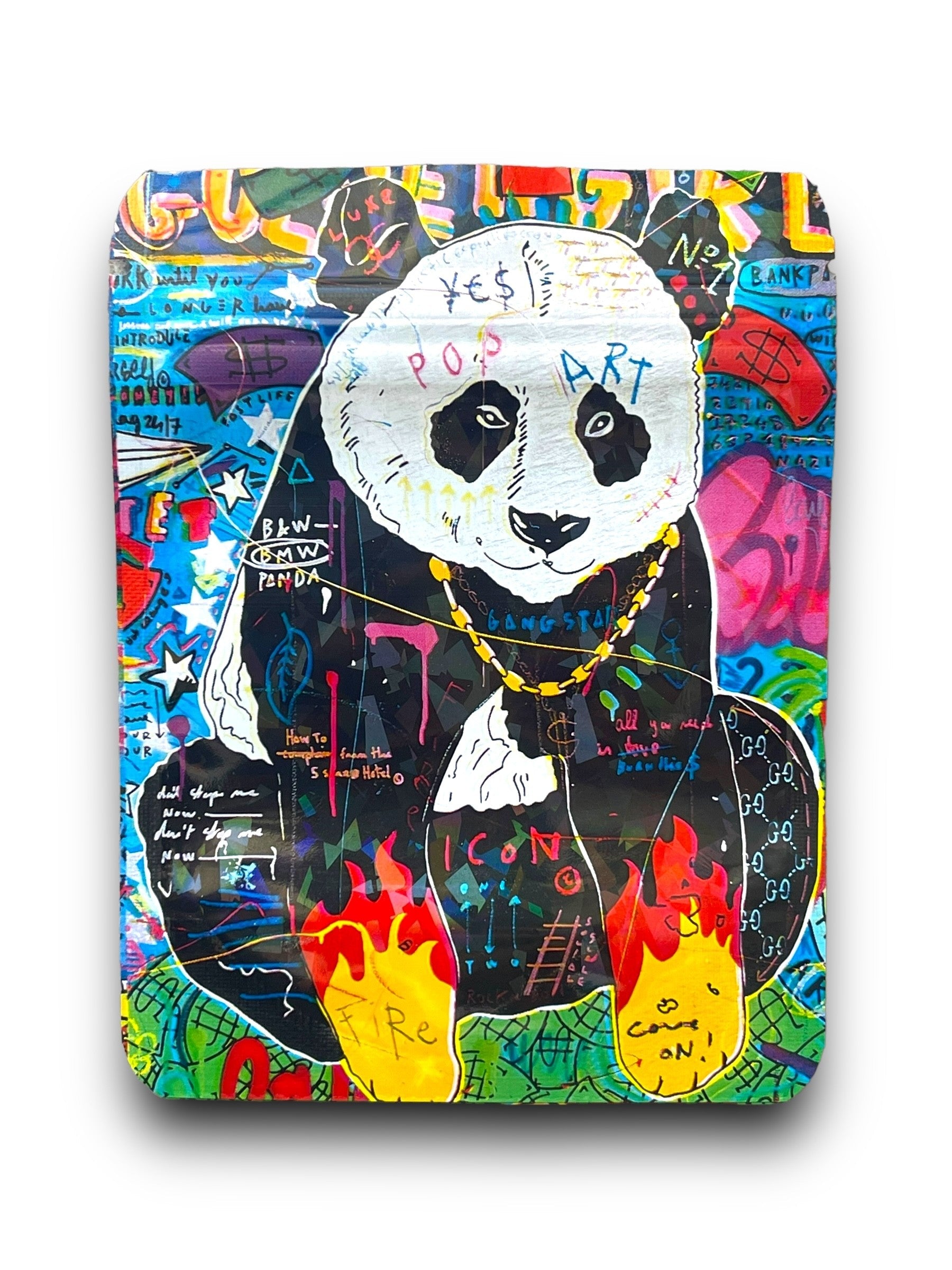 Runtz Pop Art Panda 3.5G Mylar Bags Holographic