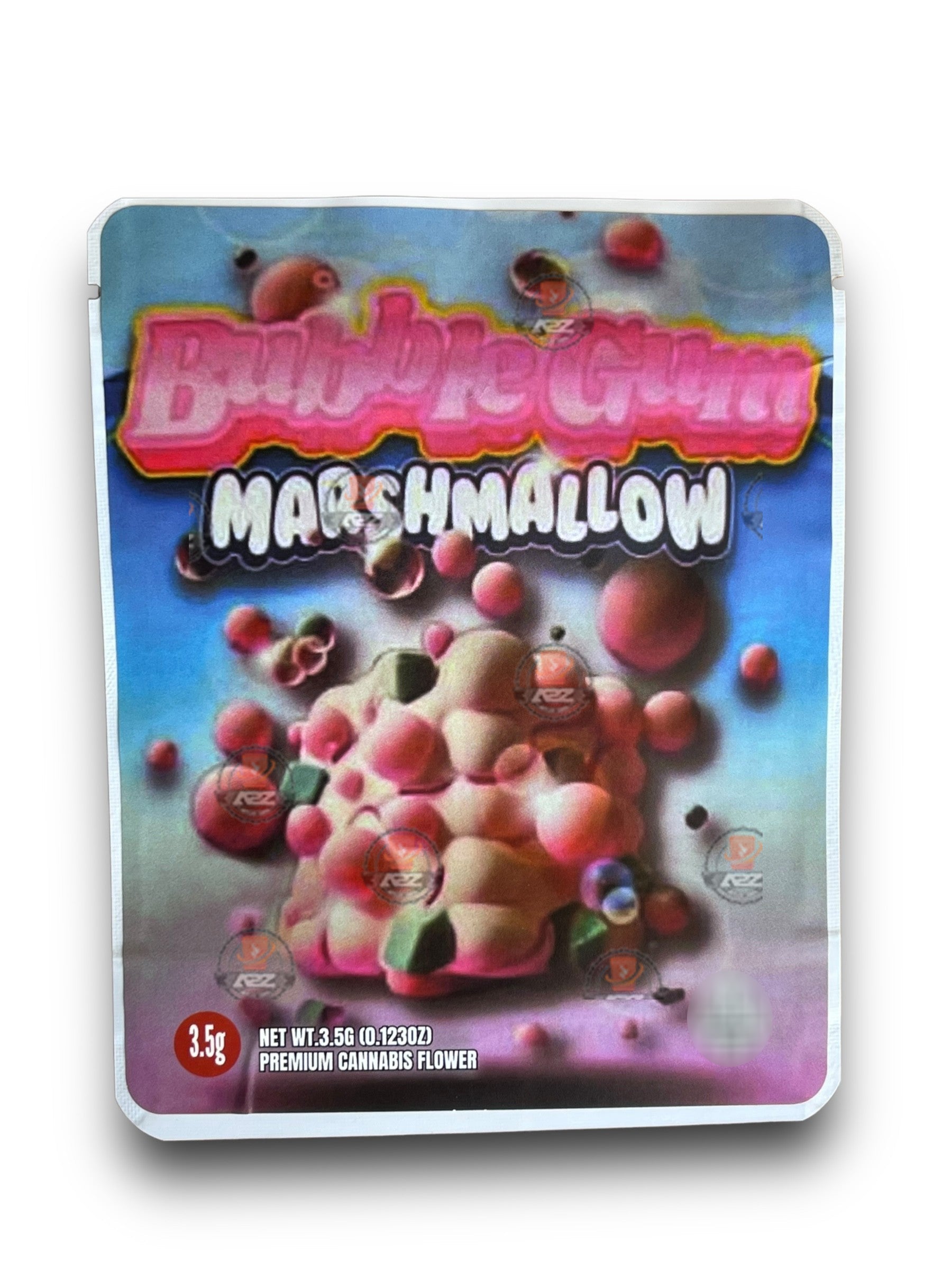 Sprinklez Bubblegum Marshmallow 3.5G Mylar Bags -With stickers and label