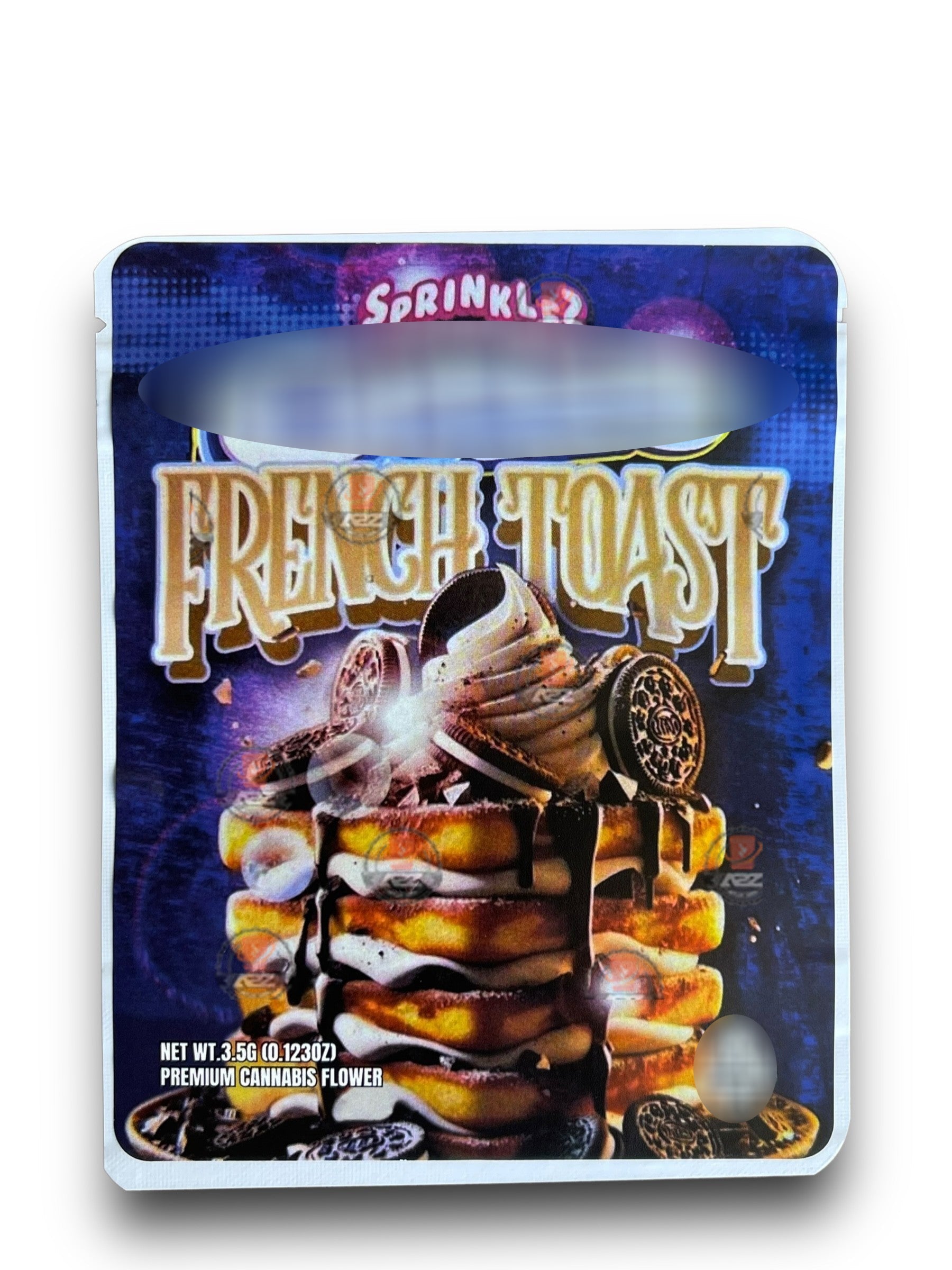 Sprinklez French Toast 3.5G Mylar Bags -With stickers and label