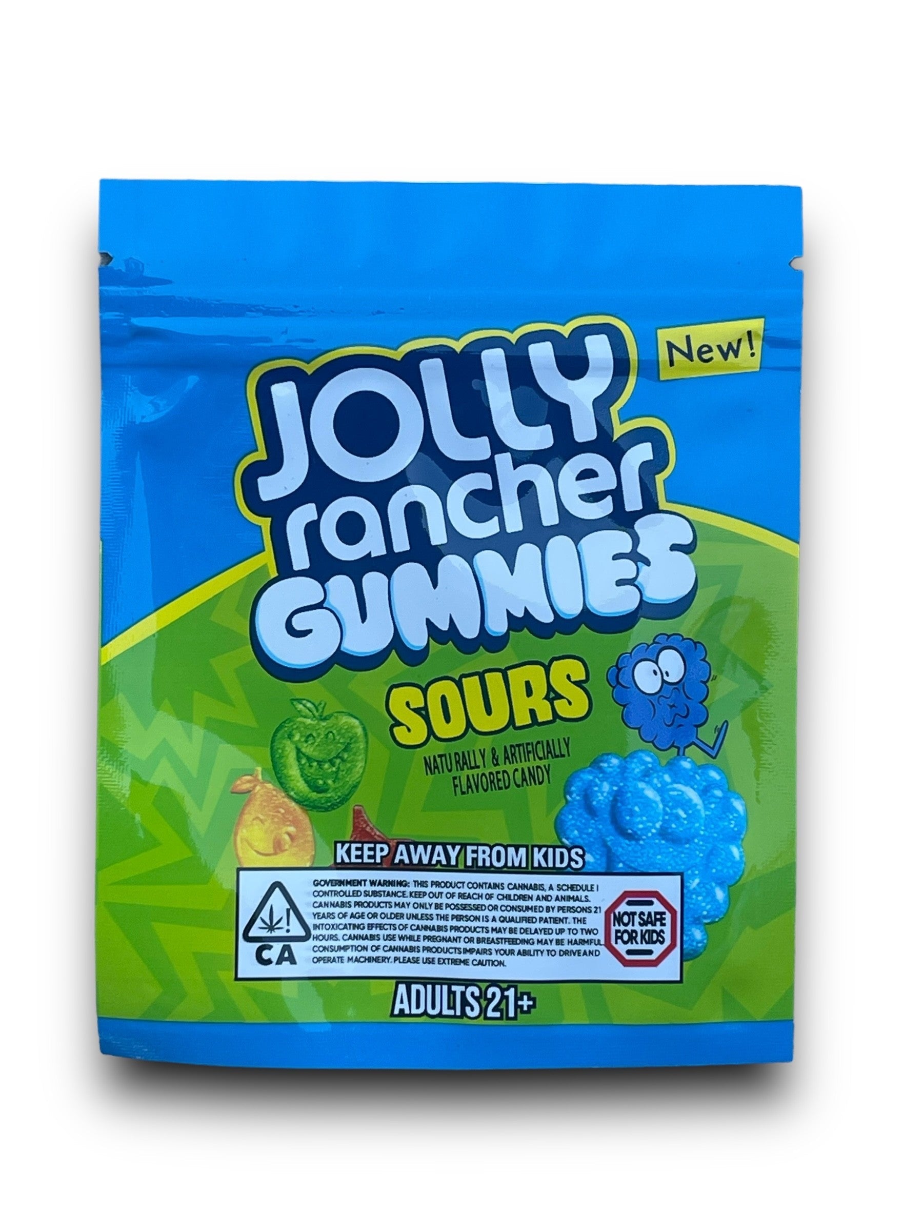Jolly Ranchers Sours Gummies Packaging Mylar Bag 3.5g