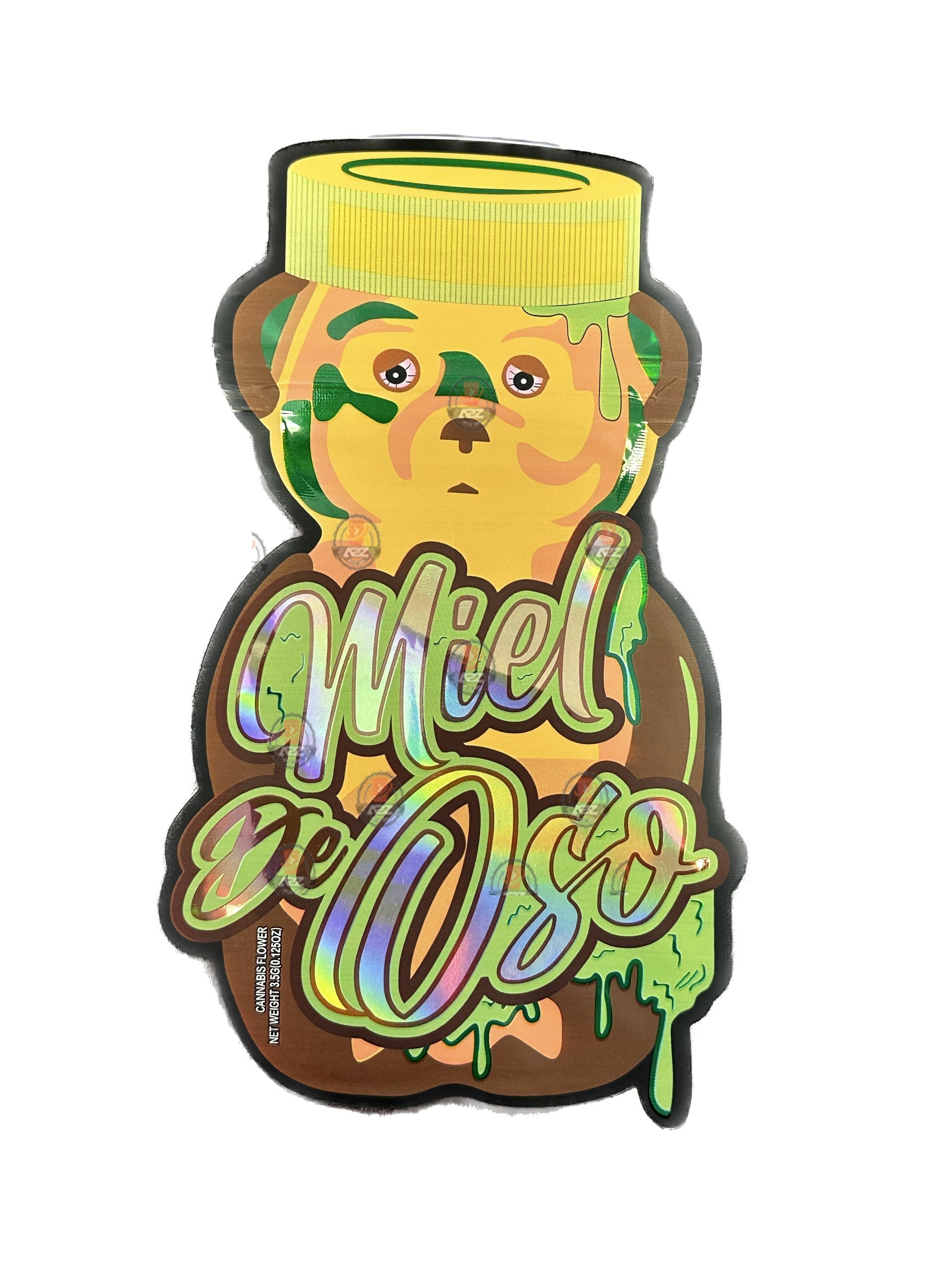 Miel De Oso Bear 3.5 grams Mylar Bag Holographic