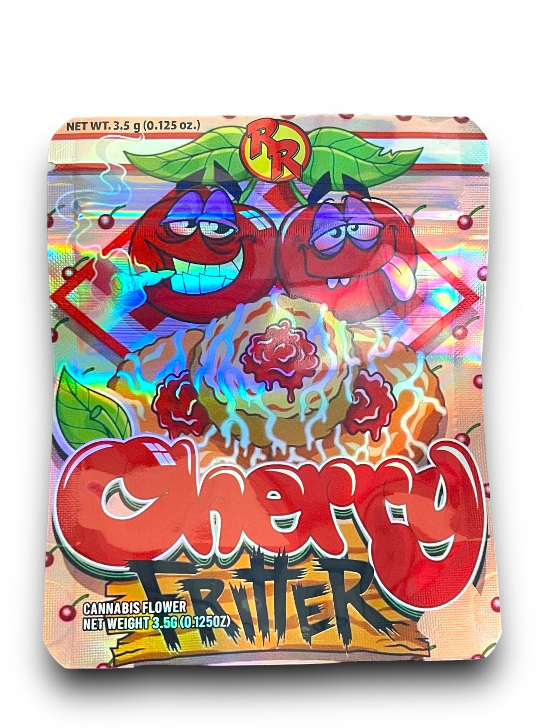 Cherry Fritter 3.5G Mylar Bags Holographic